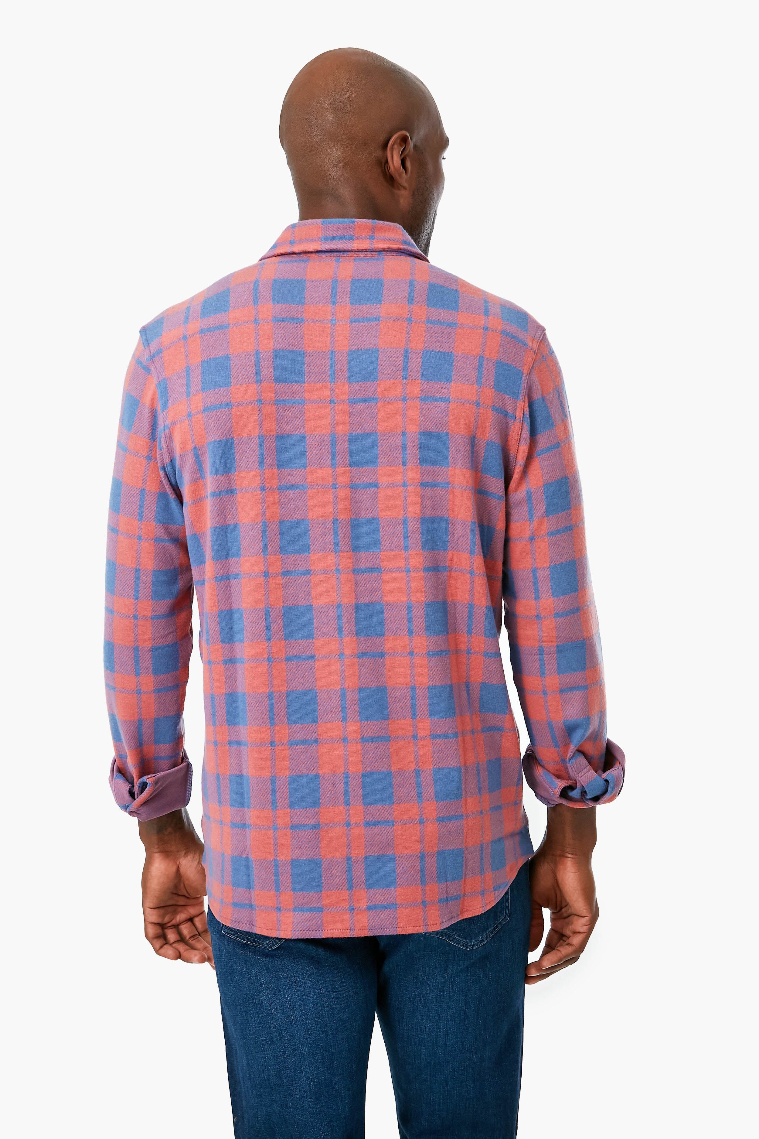 Rose Blue Check Legend Sweater Shirt-Charming Tale Store