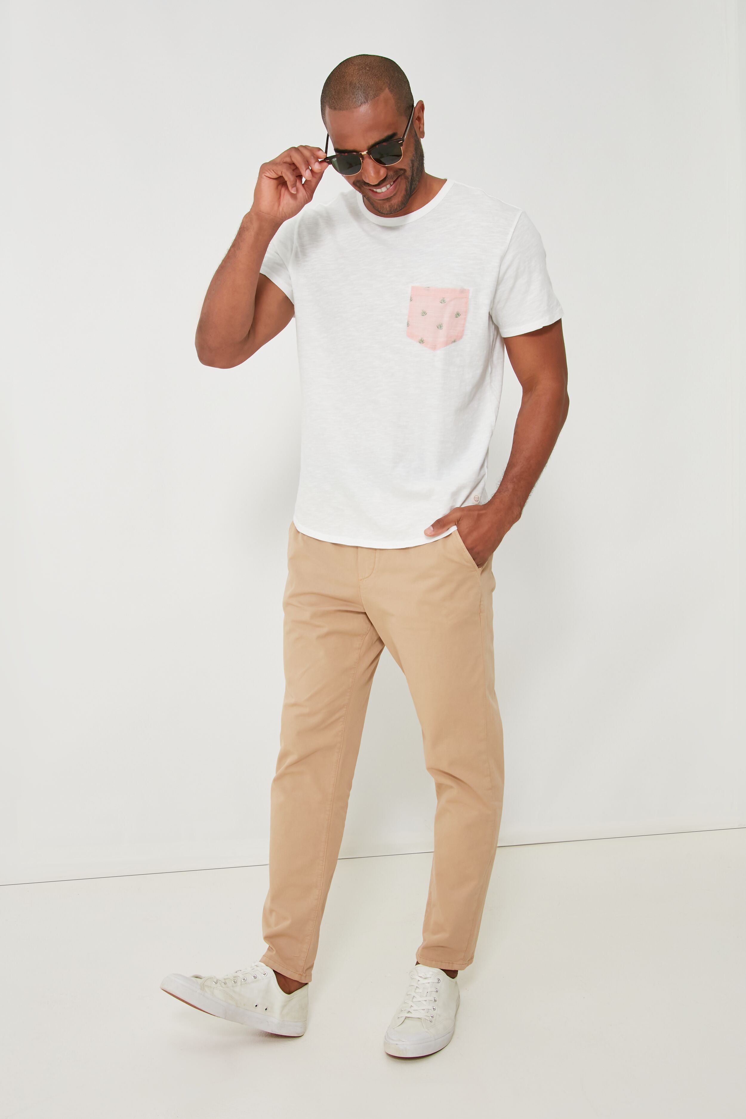 Faded Khaki Athletic Fit Saturday Pant-Charming Tale Store