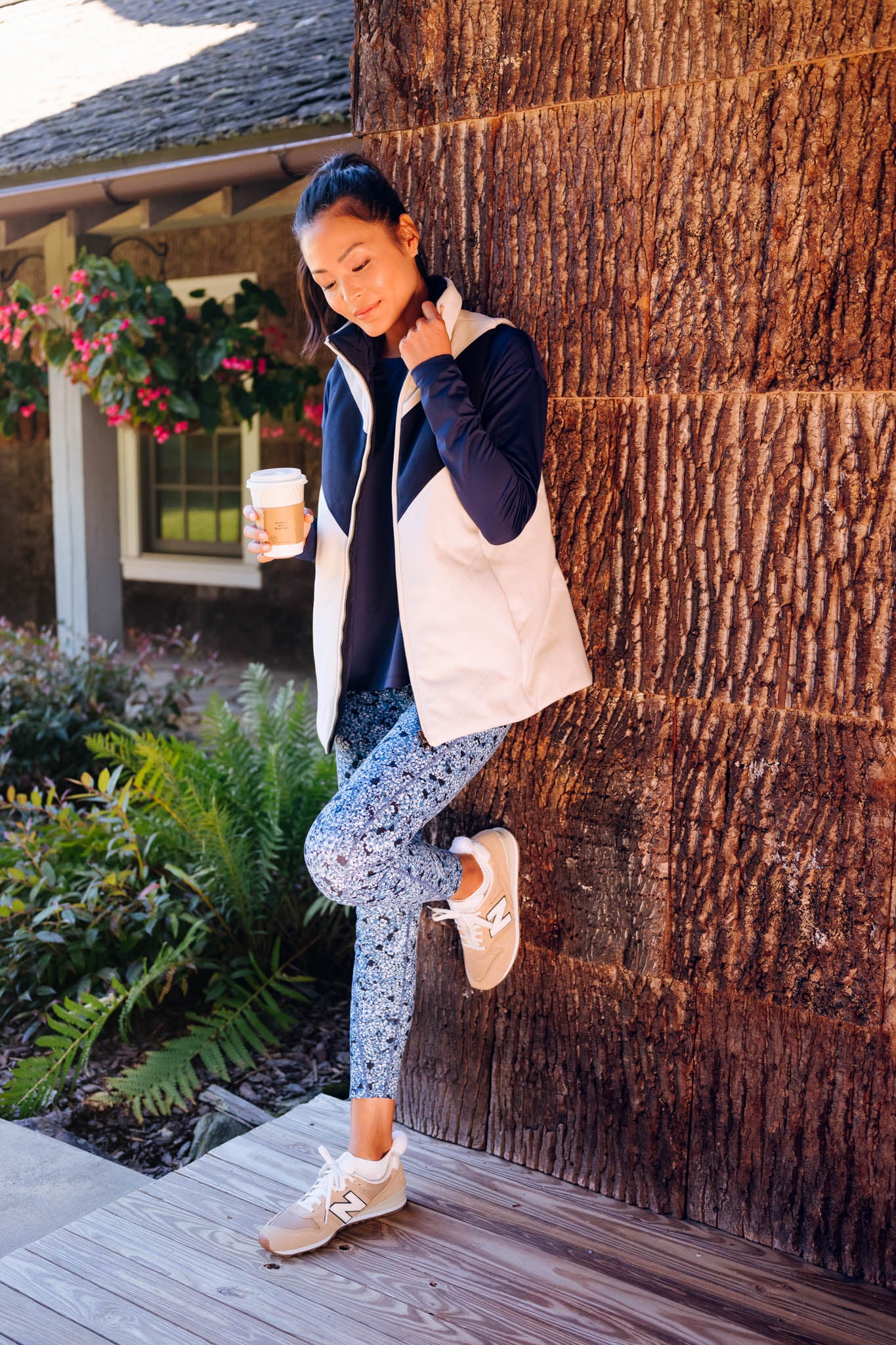 White and Navy Reversible Varsity Vest-Charming Tale Store