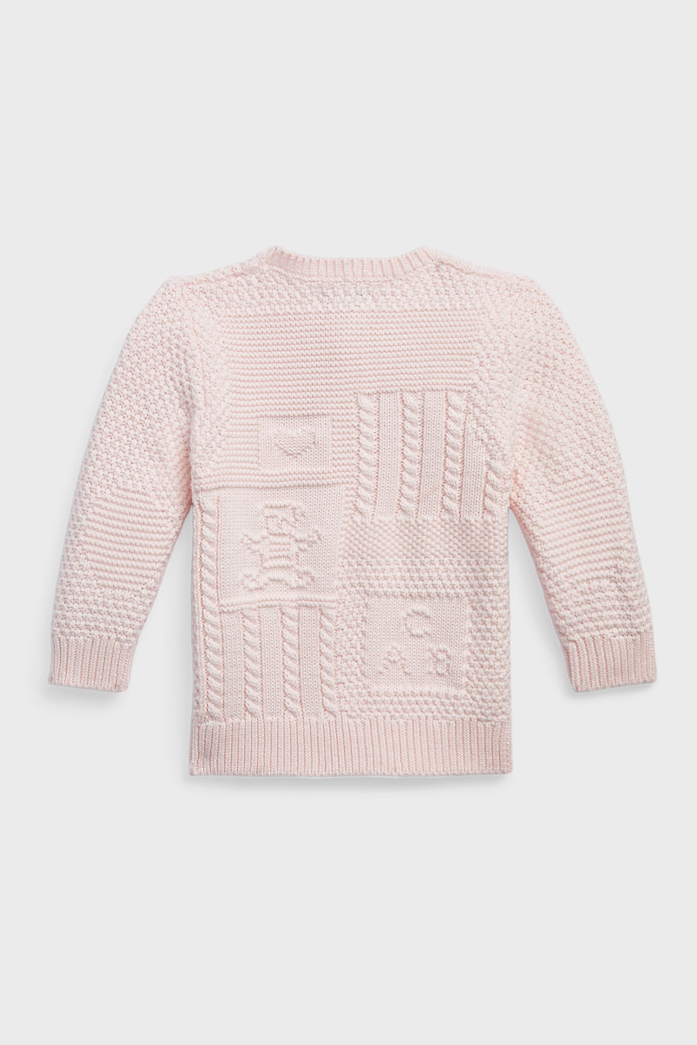 Delicate Pink Long-Sleeve Organic Cotton Novelty Bear Cardigan-Charming Tale Store