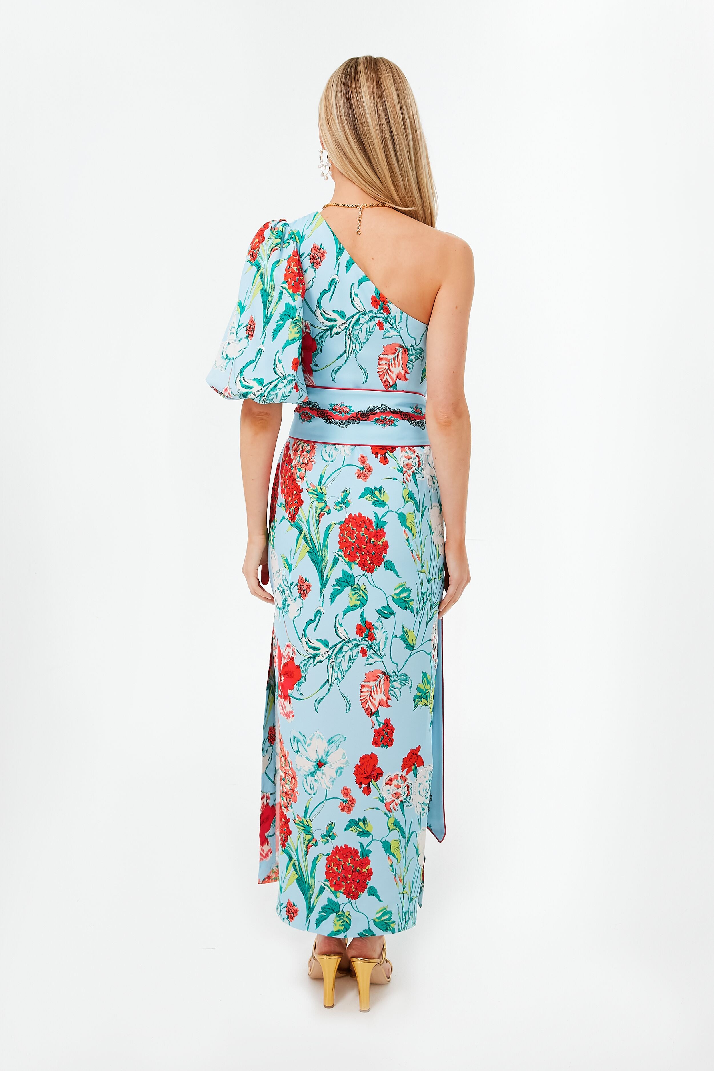 Floral Dew One Shoulder Lucia Dress-Charming Tale Store
