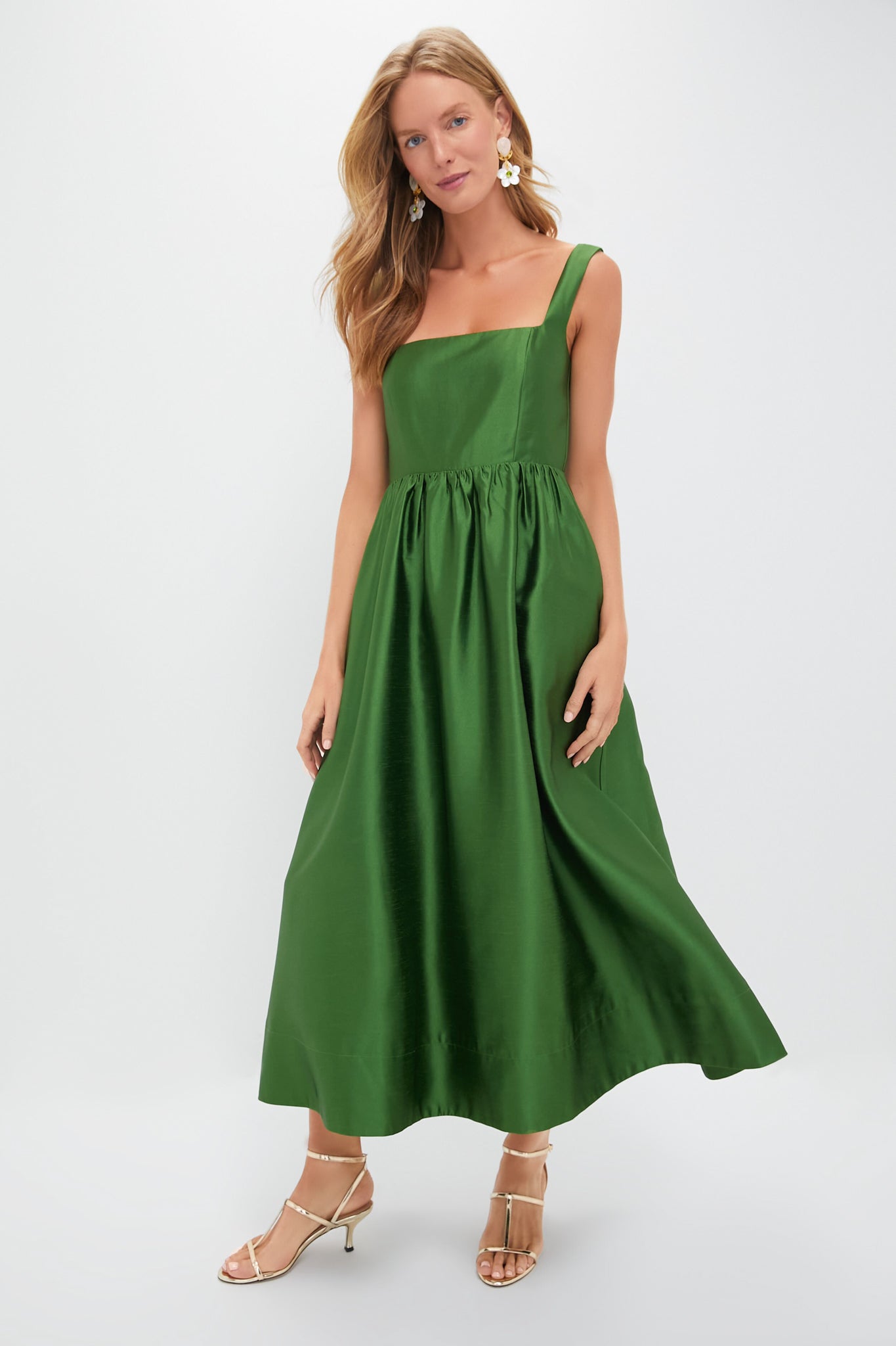 Green Dupioni Esme Dress-Charming Tale Store