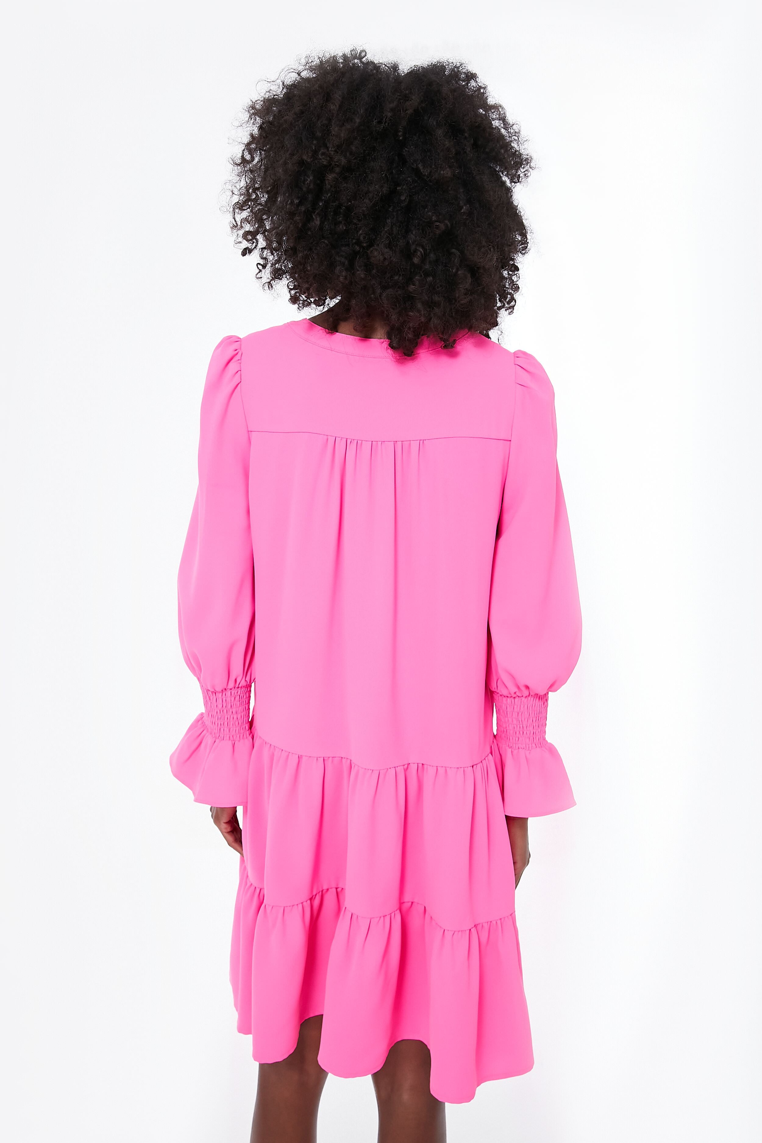 Electric Pink Crepe Kenzo Dress-Charming Tale Store
