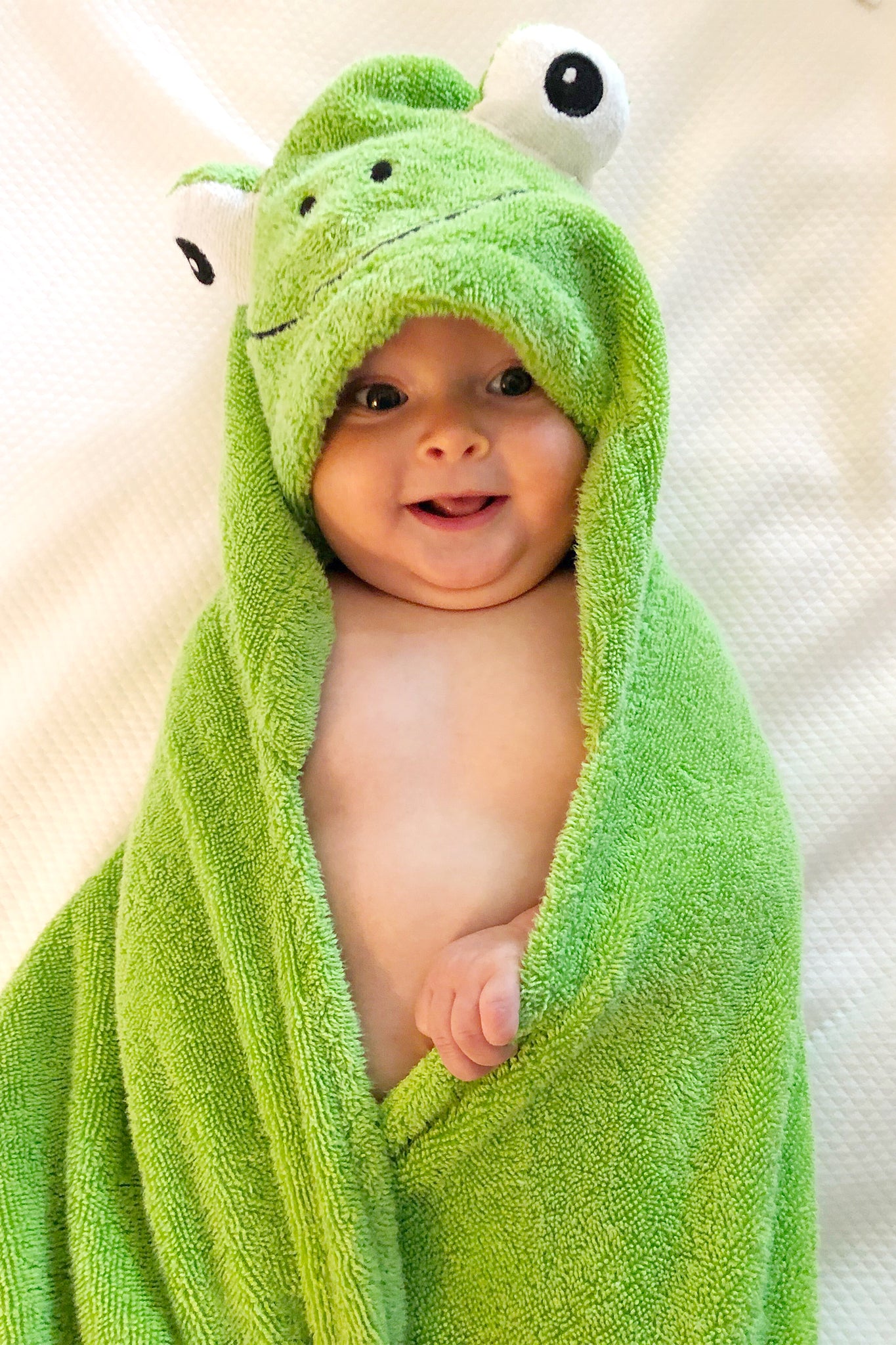 Frog Hooded Baby Towel-Charming Tale Store