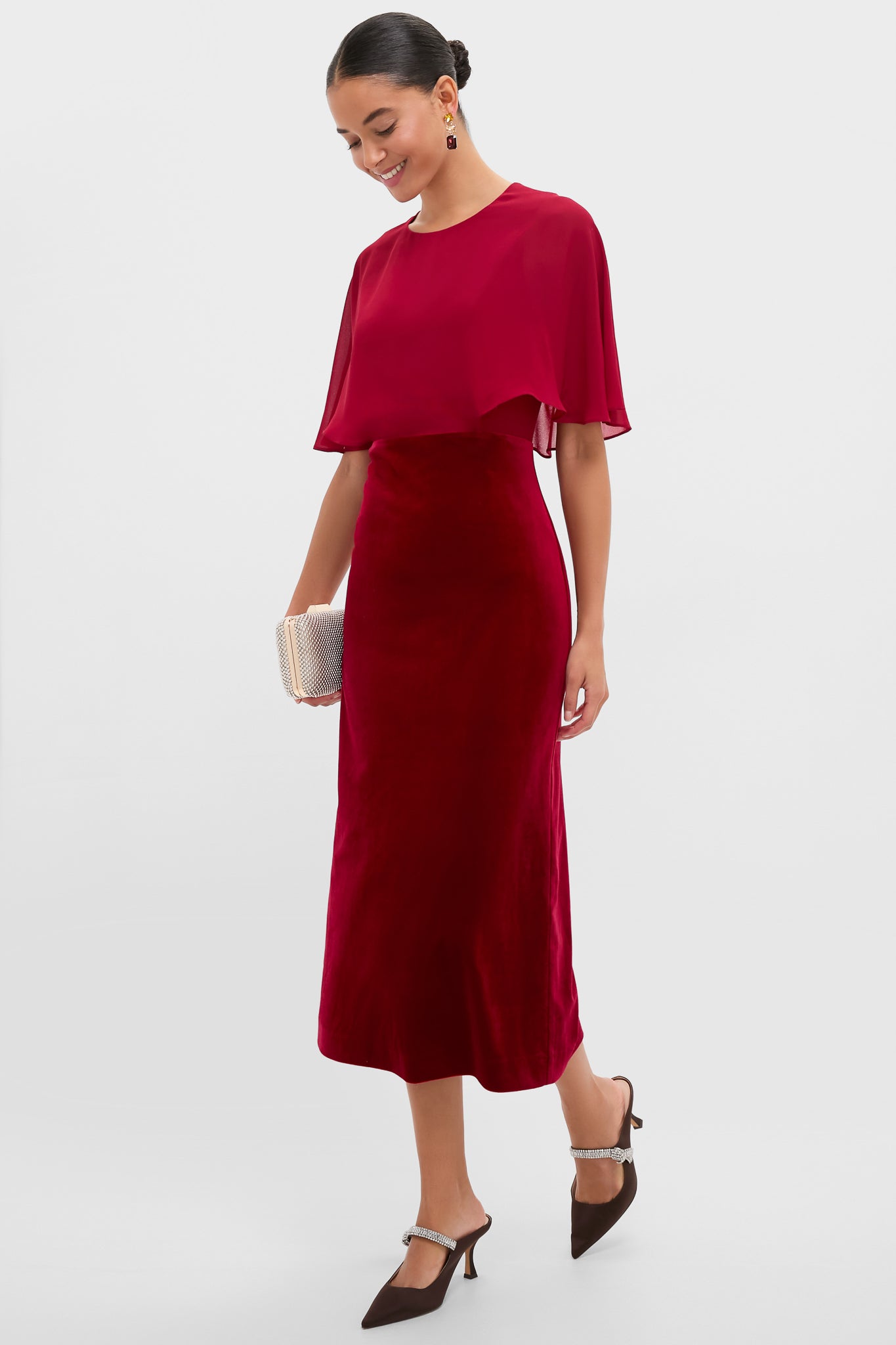 Chocolate Satin Mae Heels-Charming Tale Store