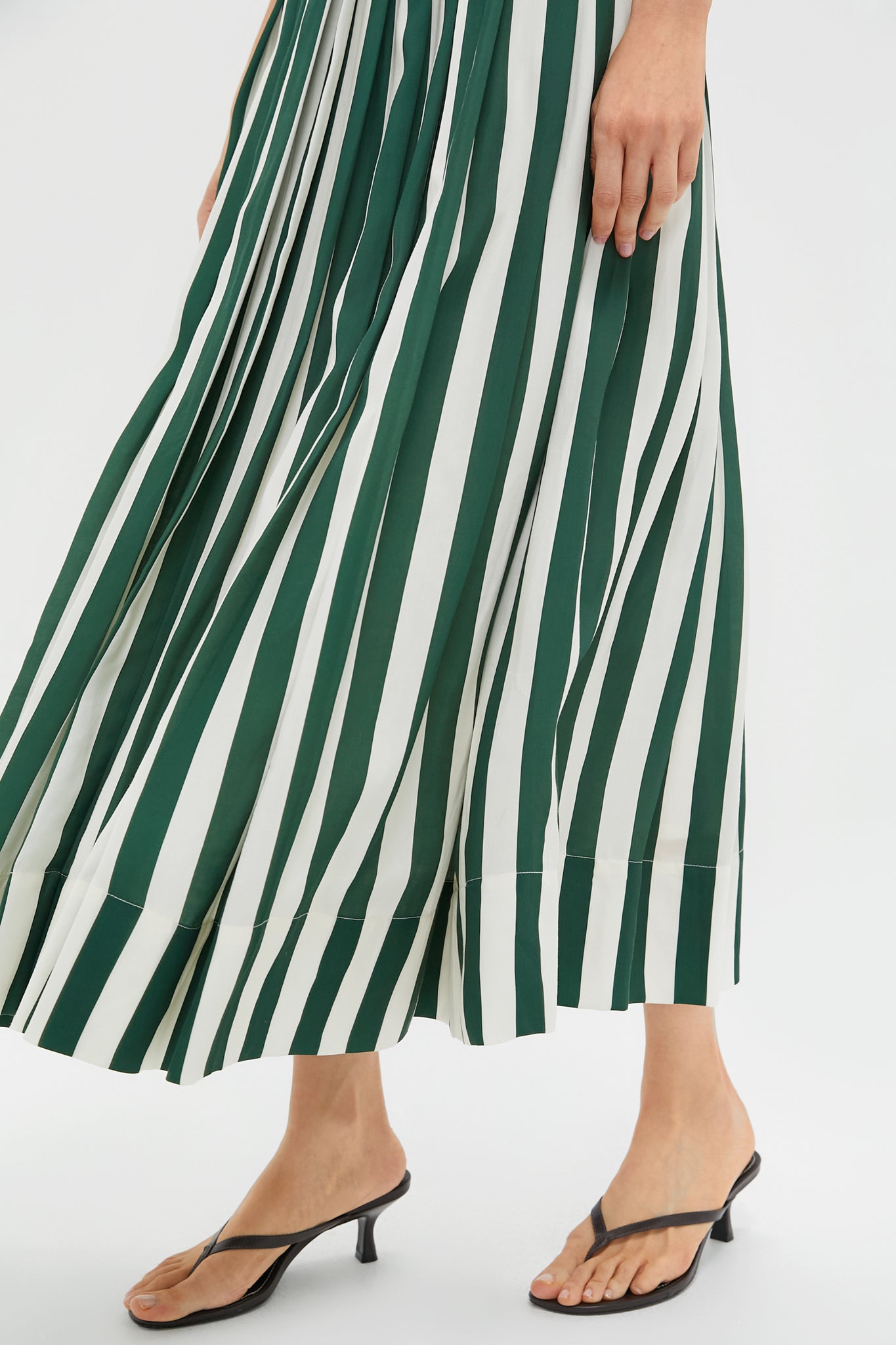 Green Stripe Laina Dress-Charming Tale Store