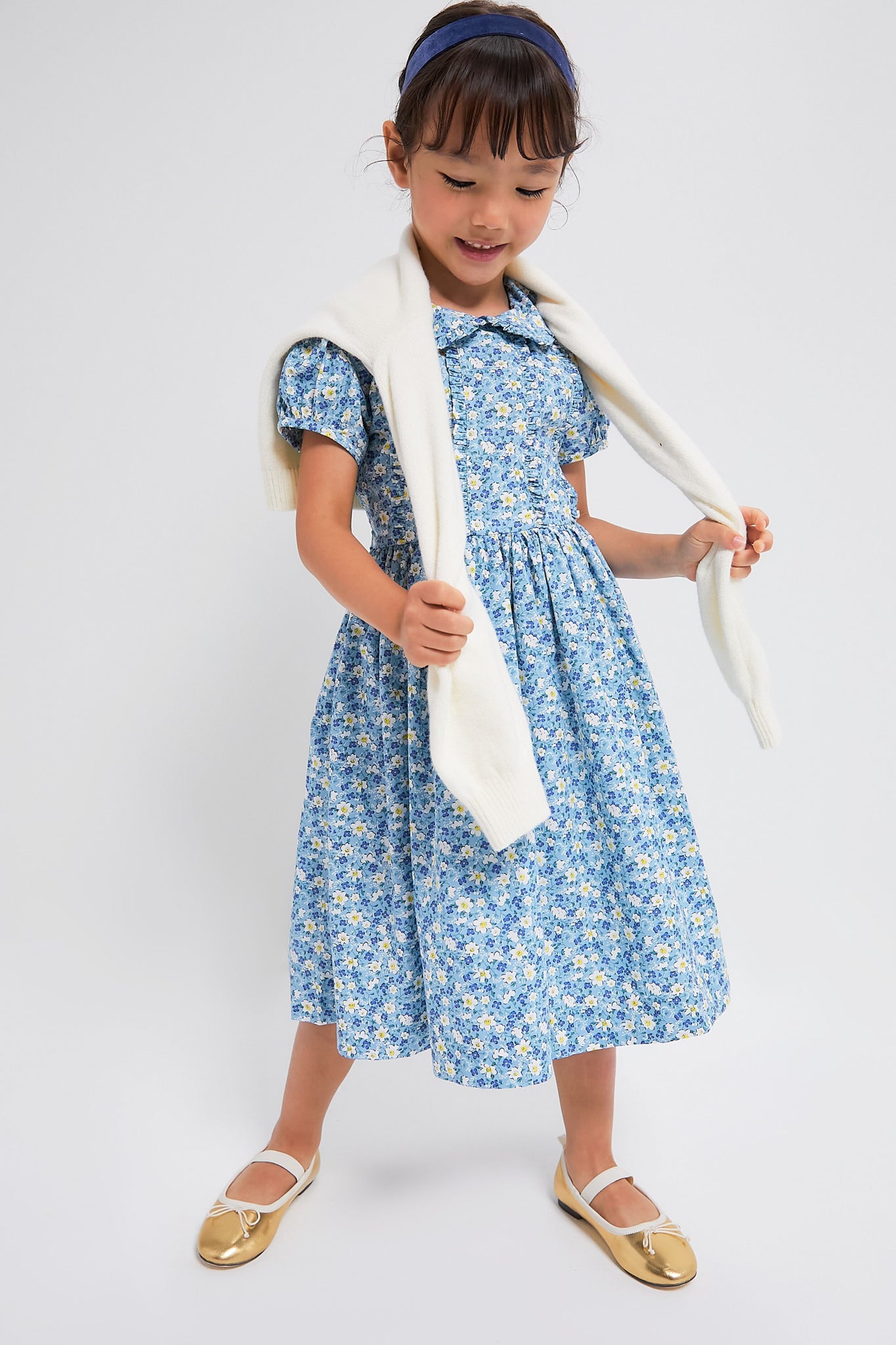 Floral Frill Front Dress-Charming Tale Store