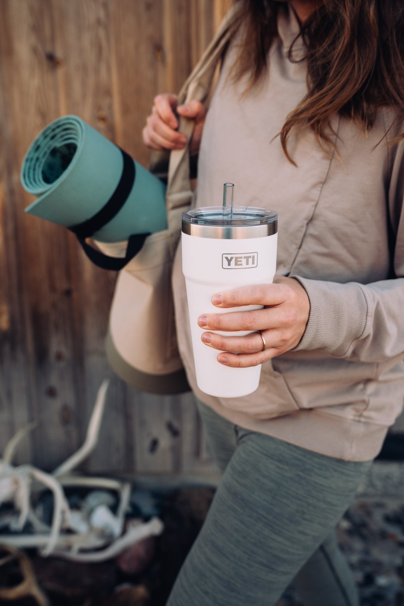 White Rambler 26oz Straw Cup-Charming Tale Store