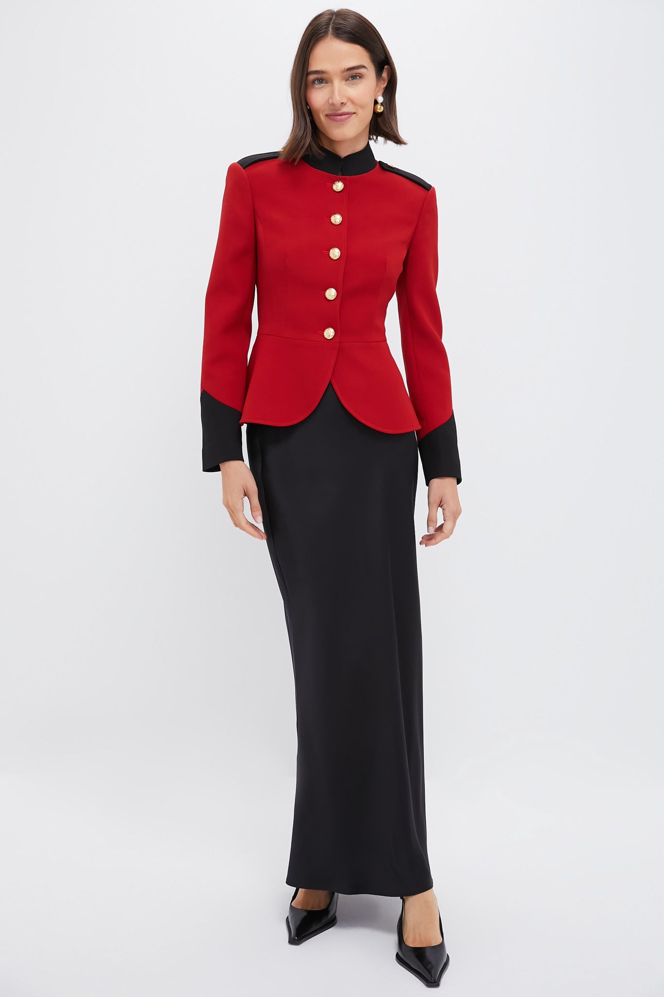 Carmine and Black Ada Jacket-Charming Tale Store