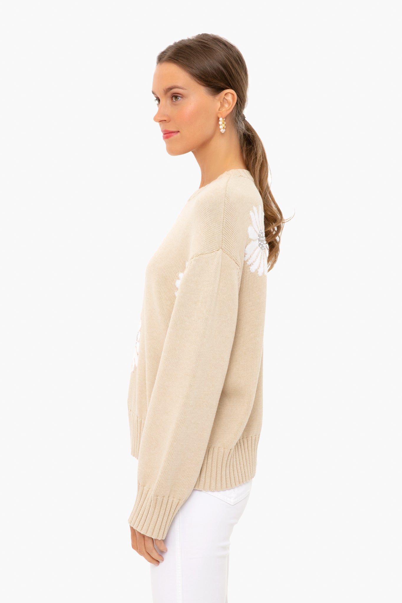 Tan Miss Daisy Sweater-Charming Tale Store