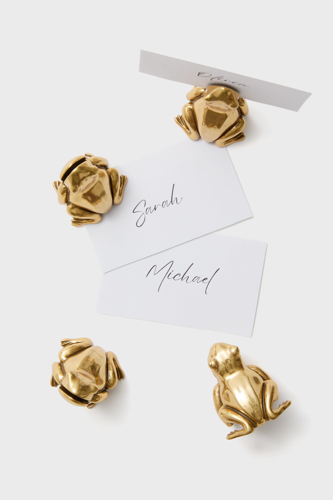 Gold Frog Place Card Holders Set of 4-Charming Tale Store