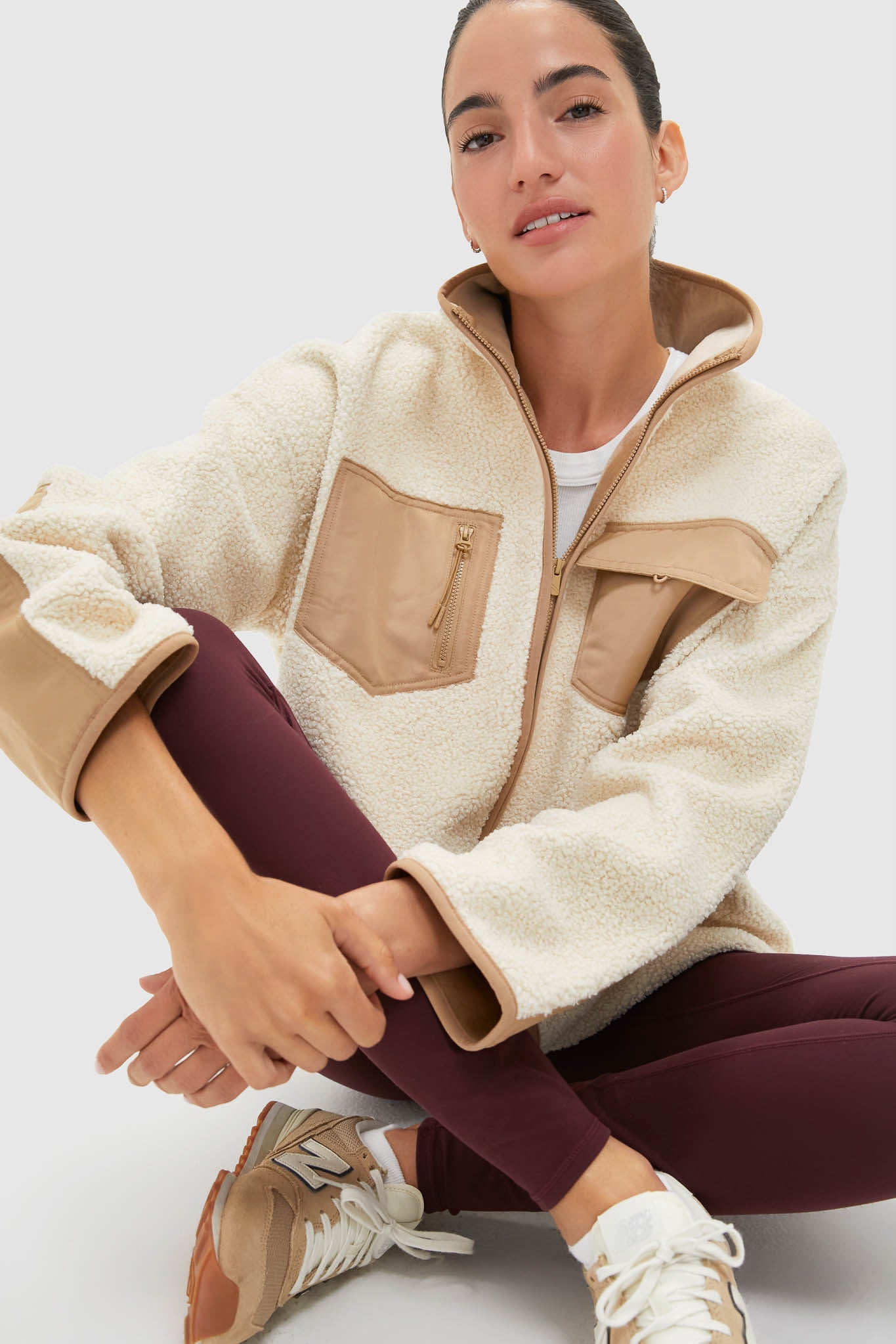 Buttercream Fleece Lawrence Full Length Zip Up-Charming Tale Store