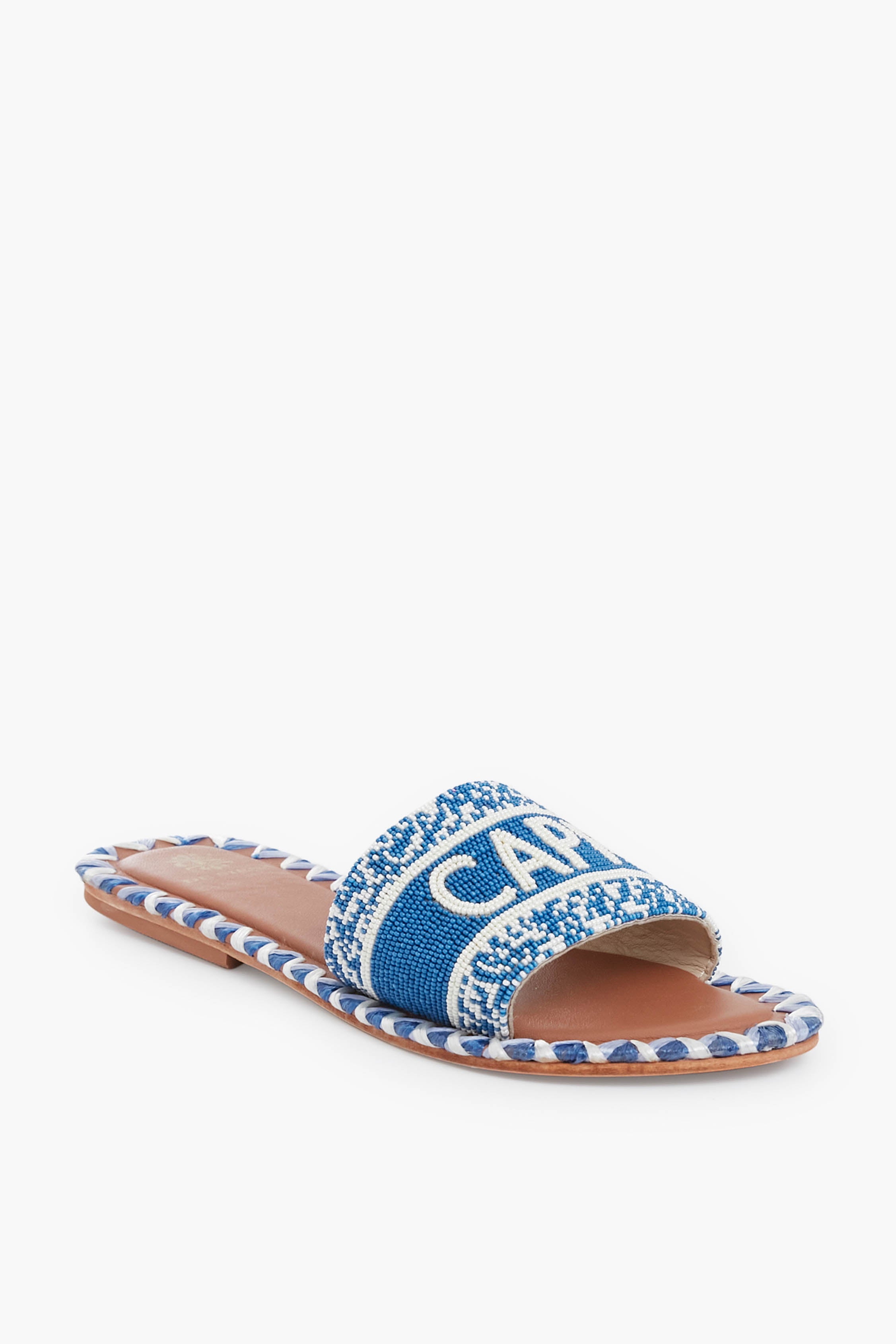Deep Blue Capri Sandals-Charming Tale Store
