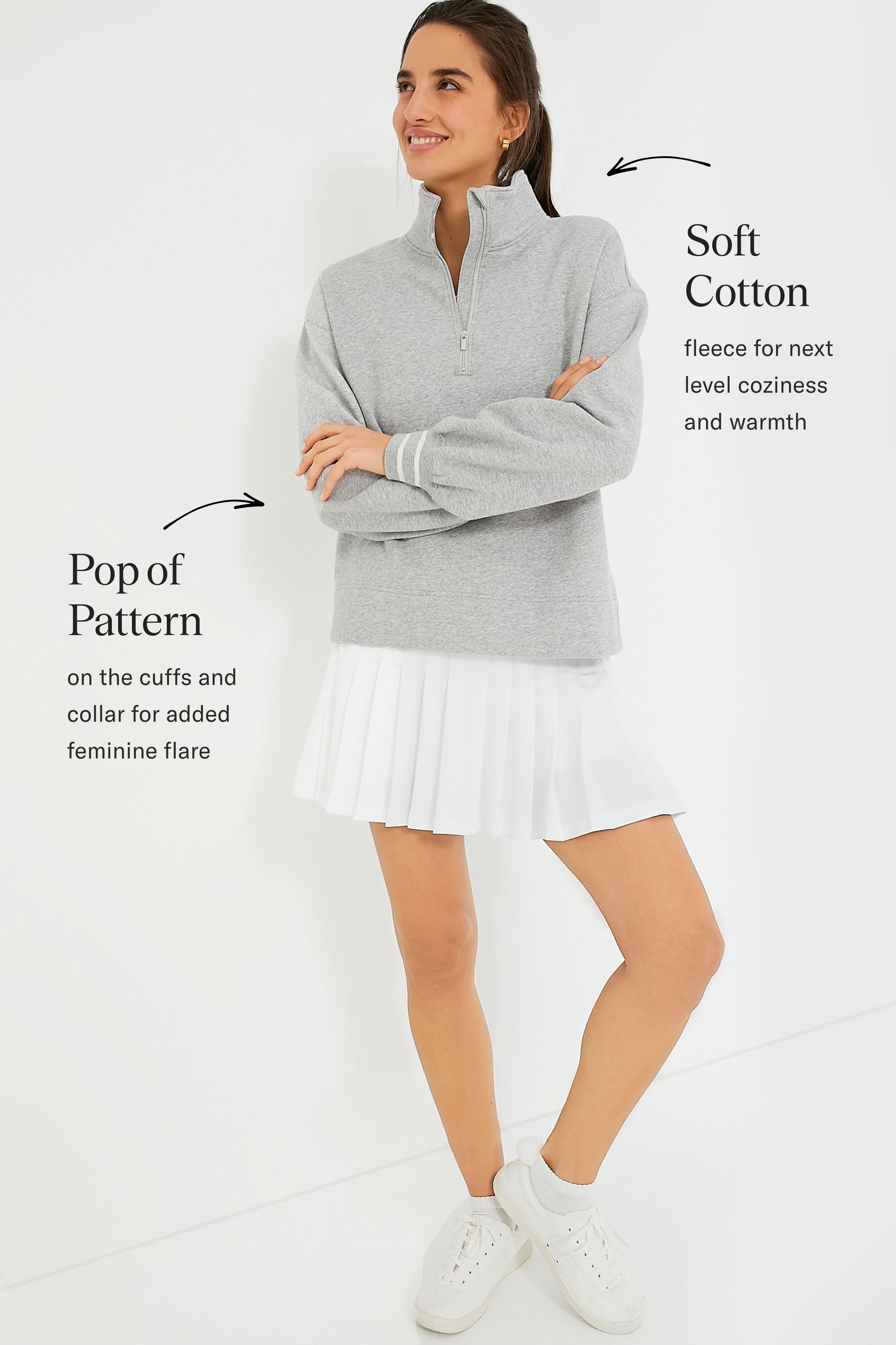 Heathered Gray Carlson Quarter Zip-Charming Tale Store