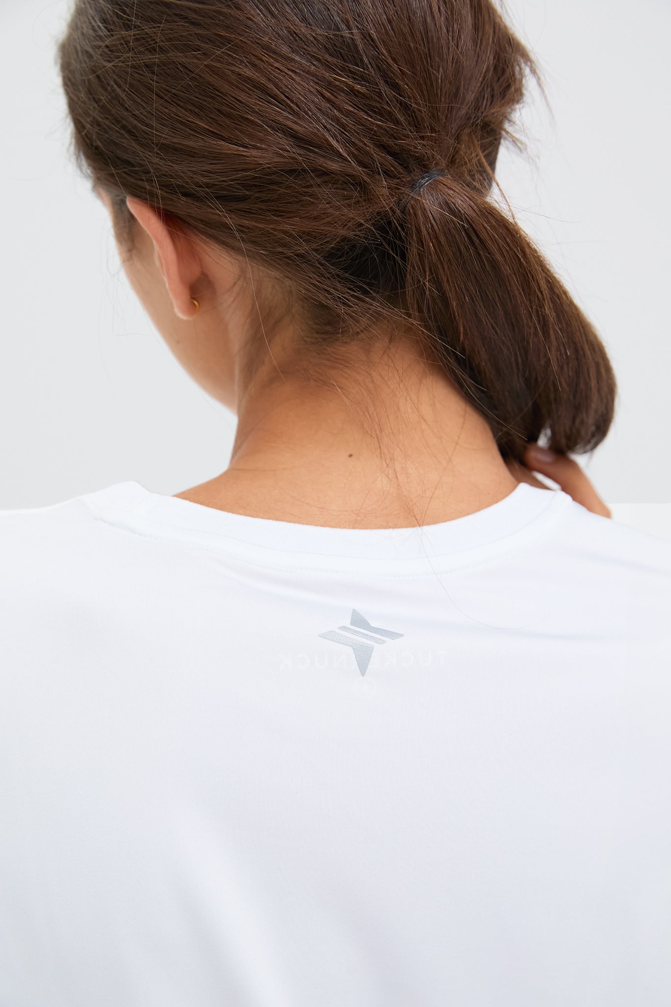 White Long Sleeve Performance Jersey Ryan Boyfriend Tee-Charming Tale Store