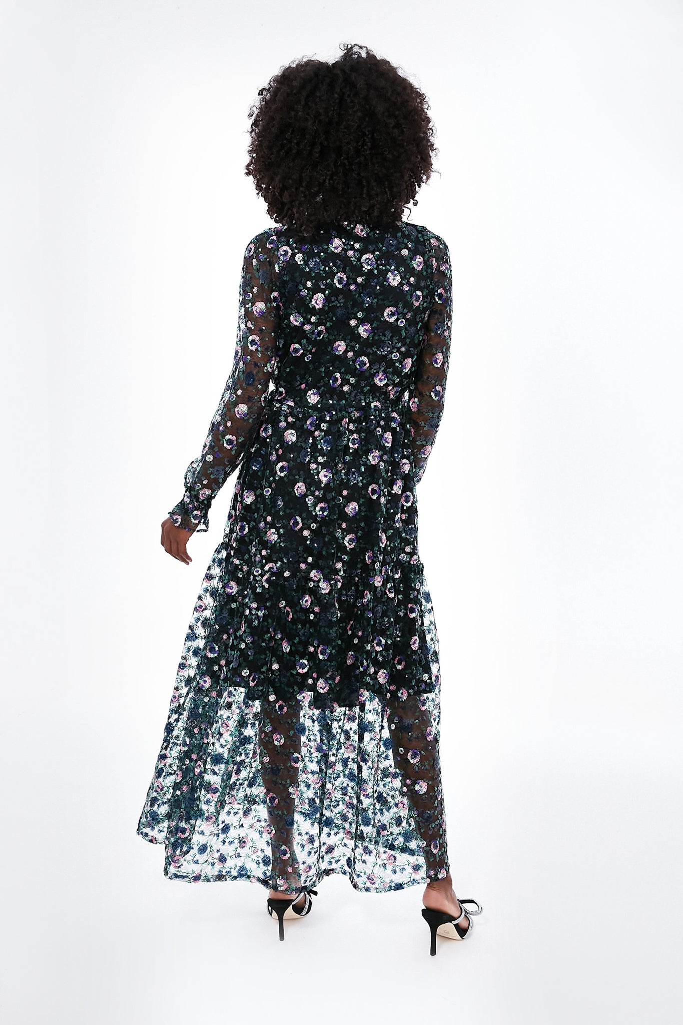 Floral Sequin Lucybella Dress-Charming Tale Store