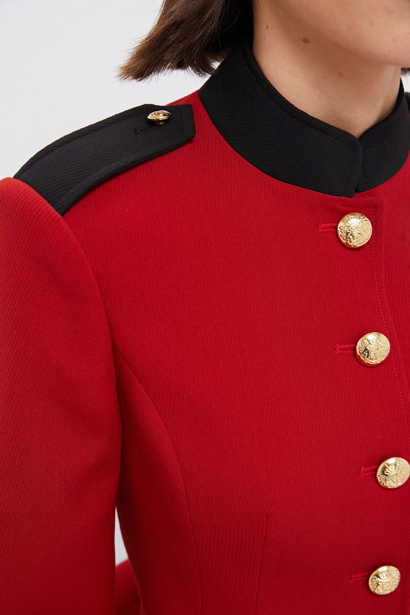 Carmine and Black Ada Jacket-Charming Tale Store