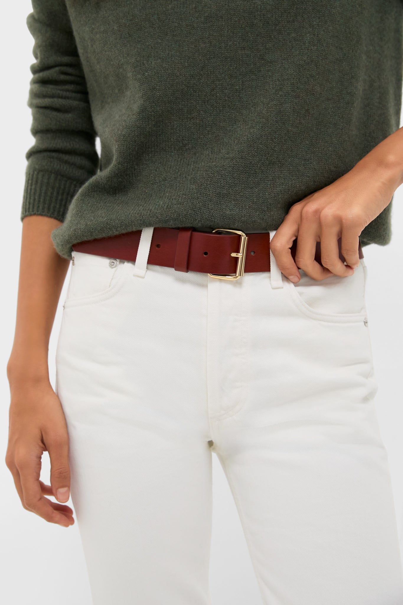 Dark Tan Hinge Belt-Charming Tale Store