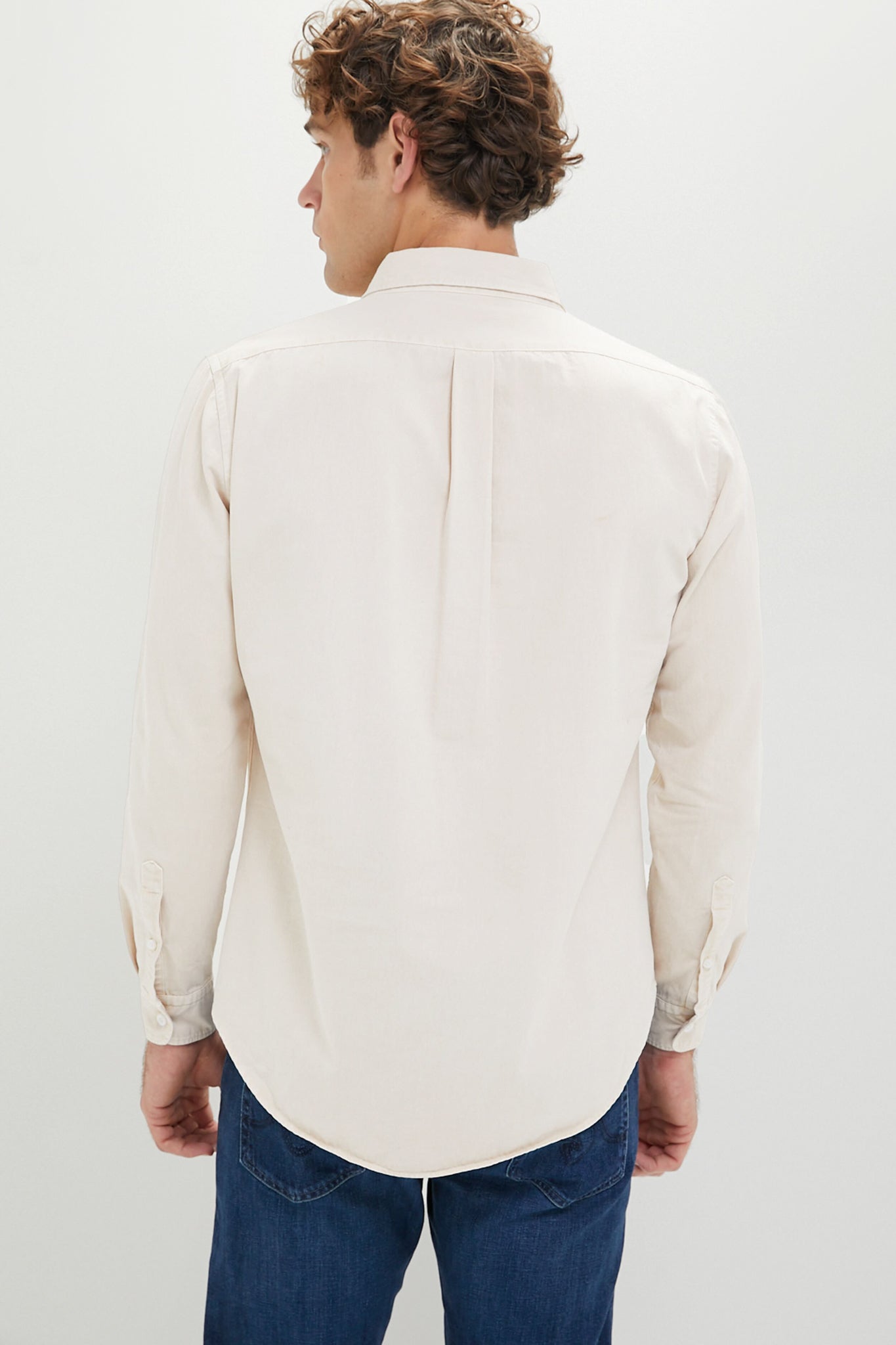 Sandstone Washed Denim Shirt-Charming Tale Store