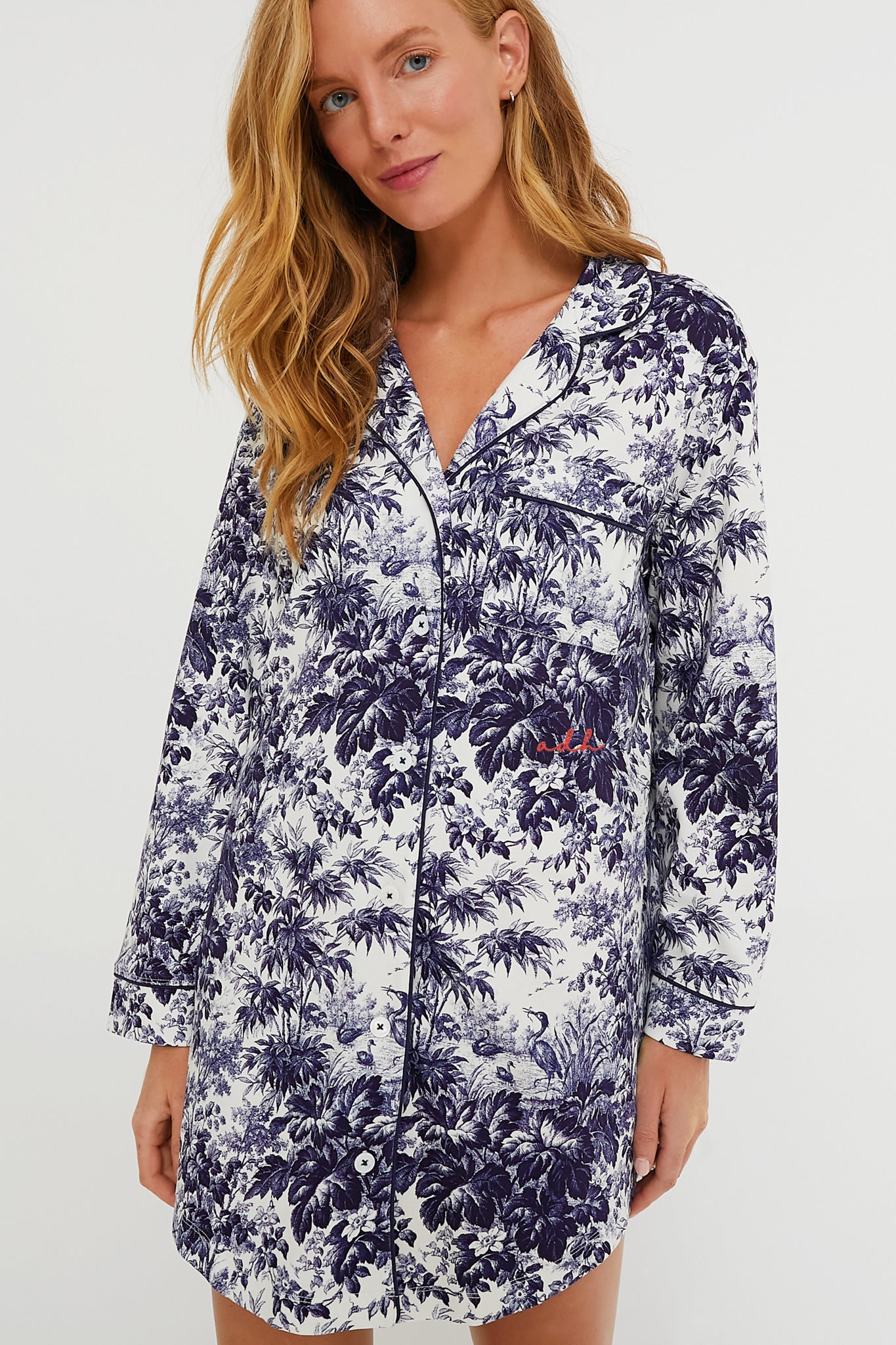 Cypress Toile Pajama Night Shirt-Charming Tale Store