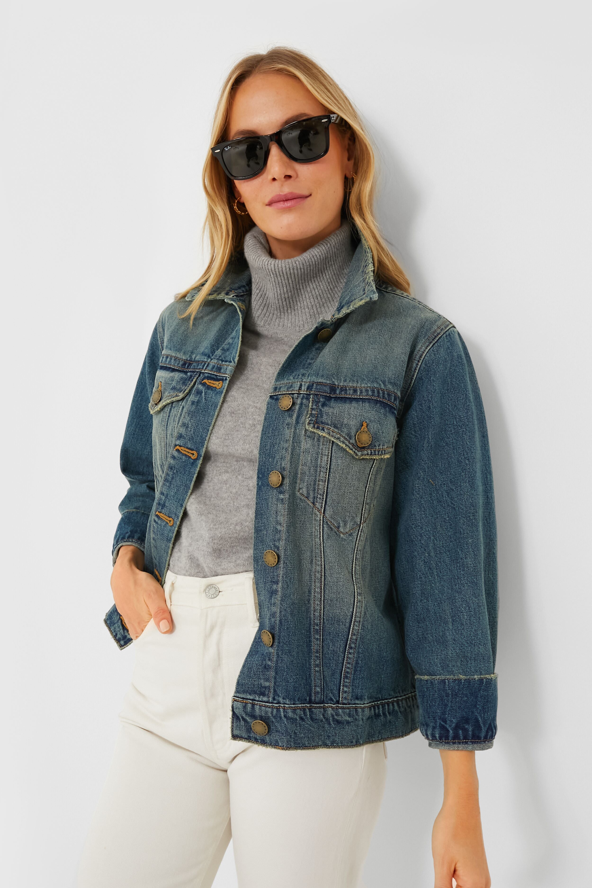 Cargo Wash The Slouchy Jean Jacket-Charming Tale Store