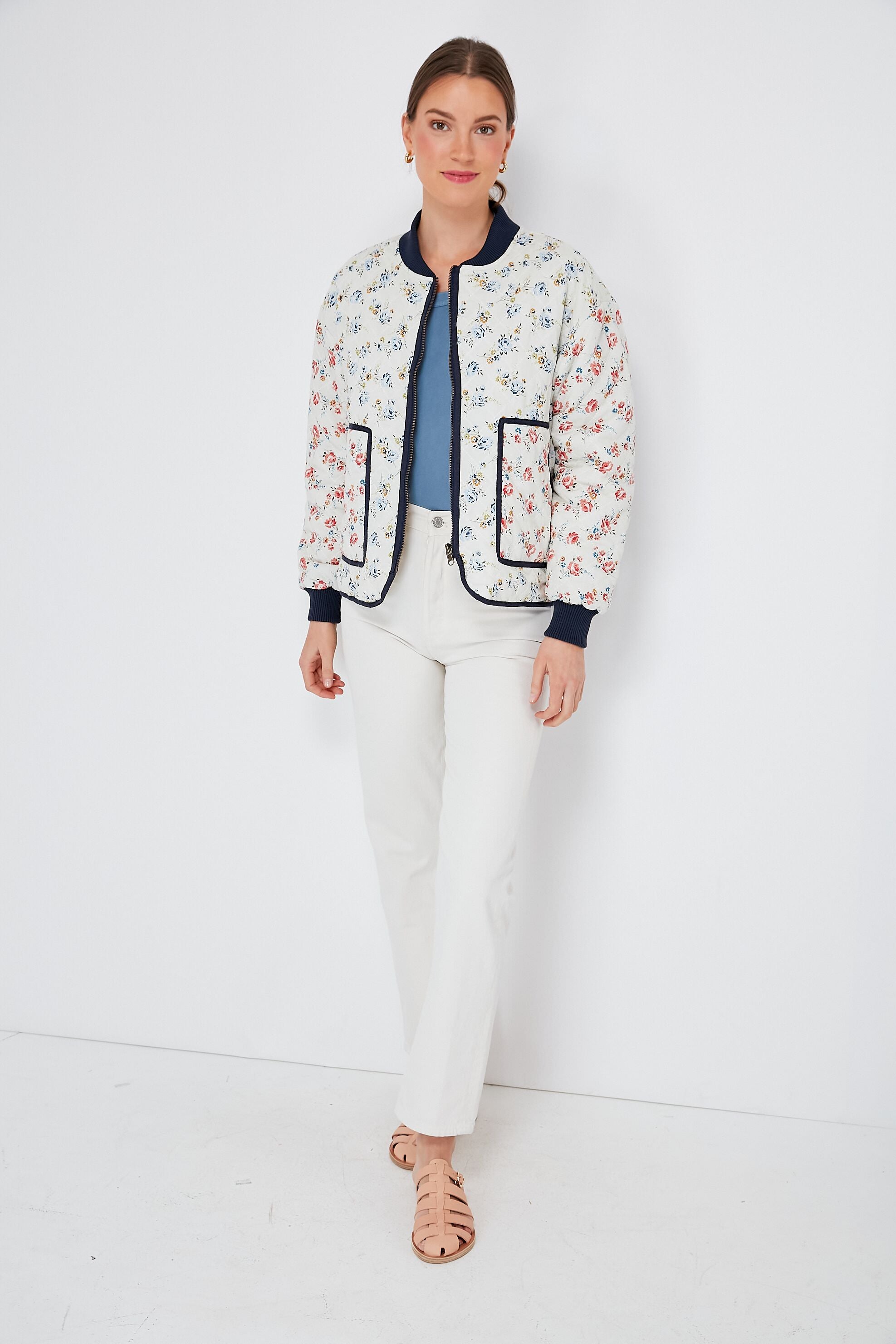 Carolina Rose Patchwork The Reversible Quilted Bomber-Charming Tale Store