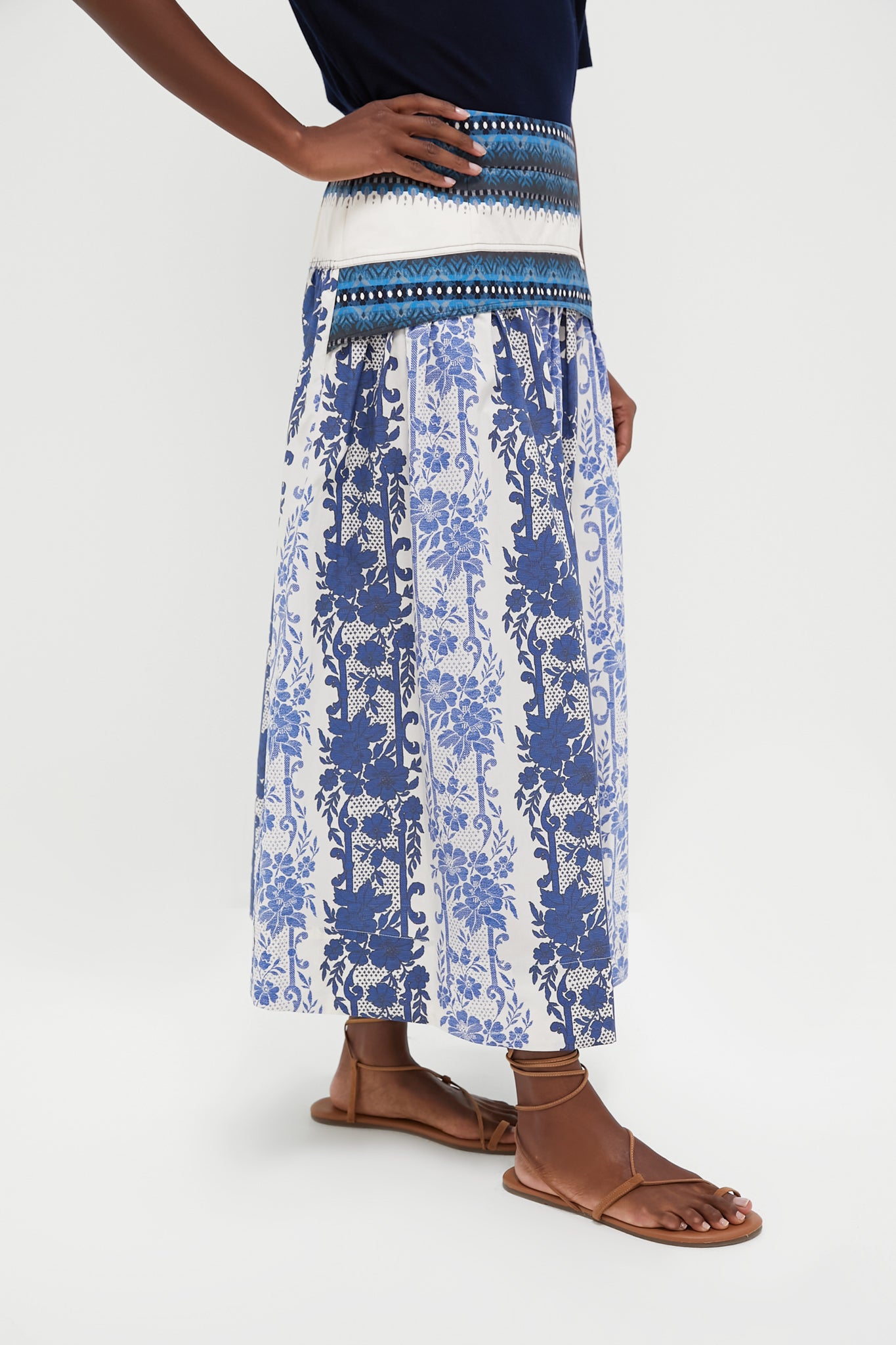 Bondi Blues Cotton Poplin Jolie Skirt-Charming Tale Store