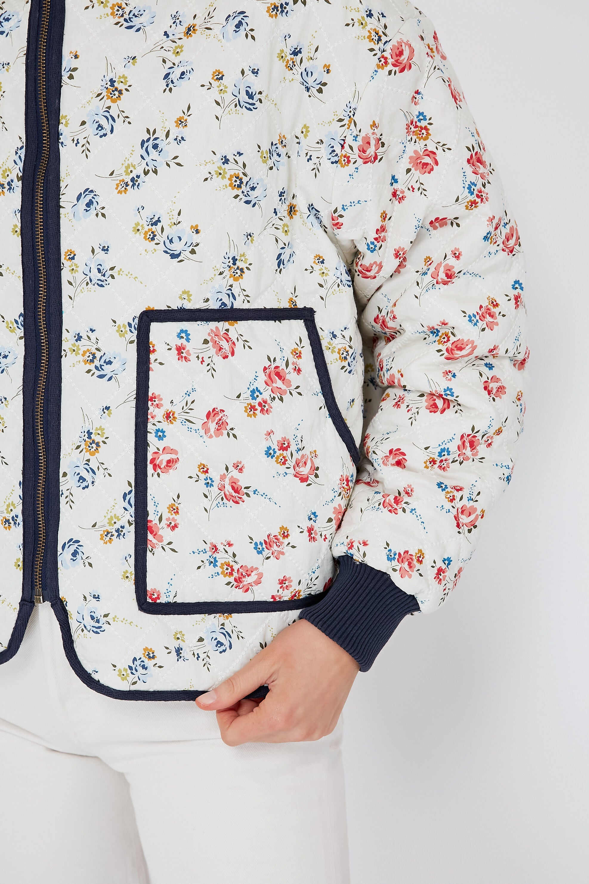 Carolina Rose Patchwork The Reversible Quilted Bomber-Charming Tale Store