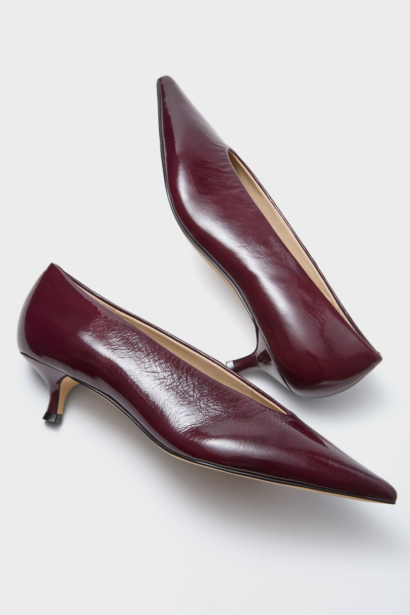 Dark Red Cecile Heels-Charming Tale Store