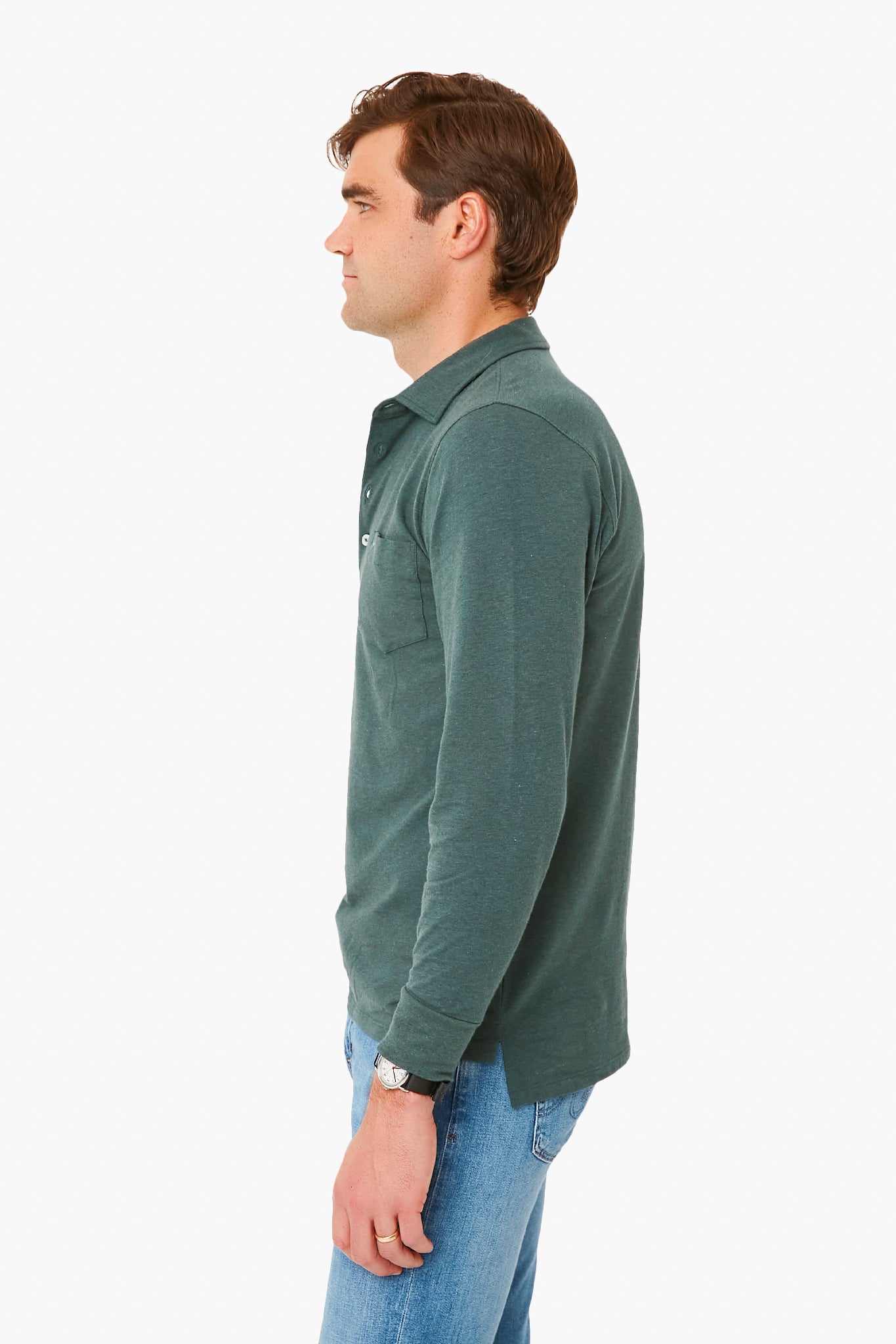 Rolling Rock Jack Long Sleeve Polo-Charming Tale Store