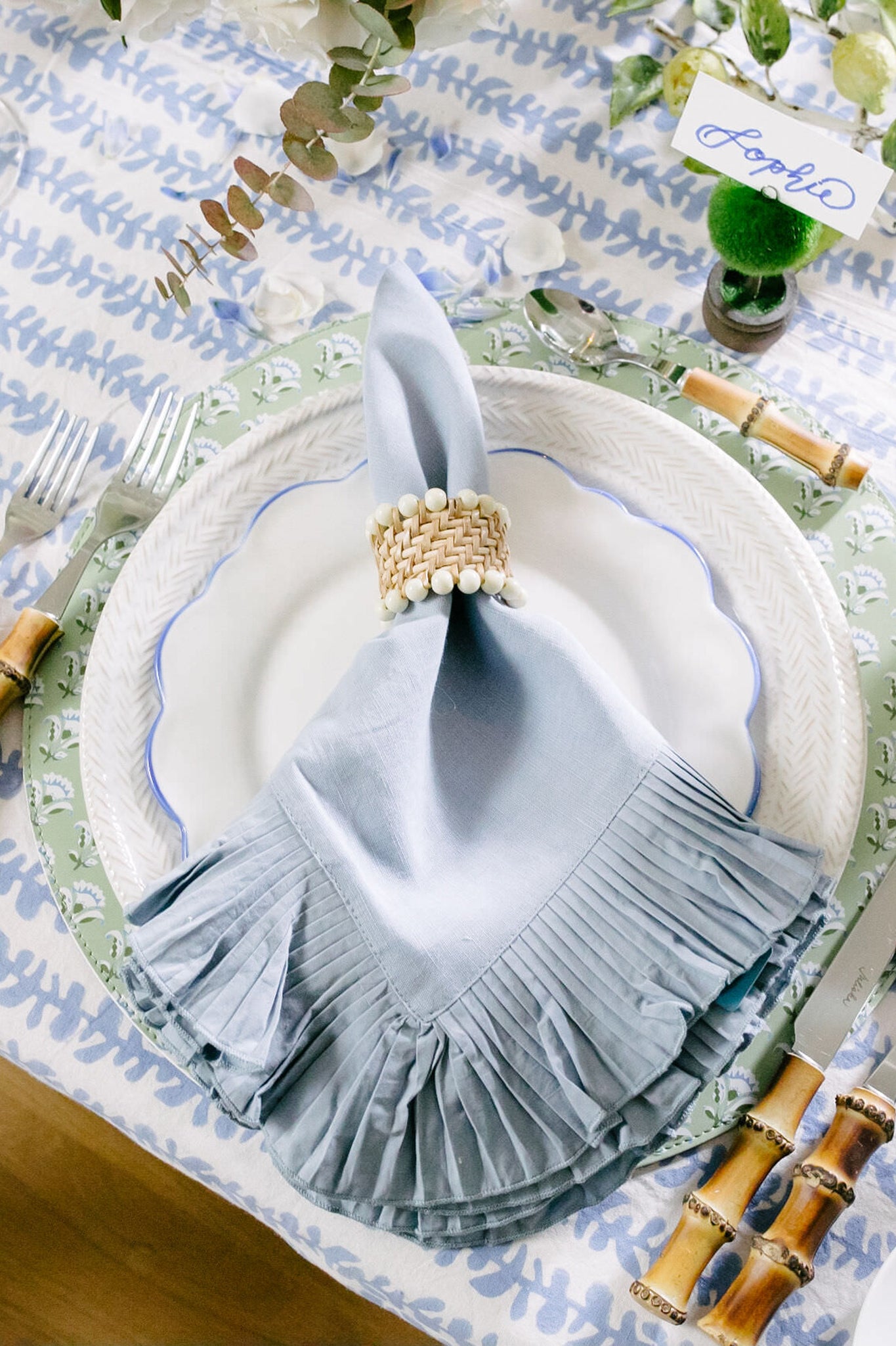 Botanic Reversible Wipeable Placemats Set of 4-Charming Tale Store