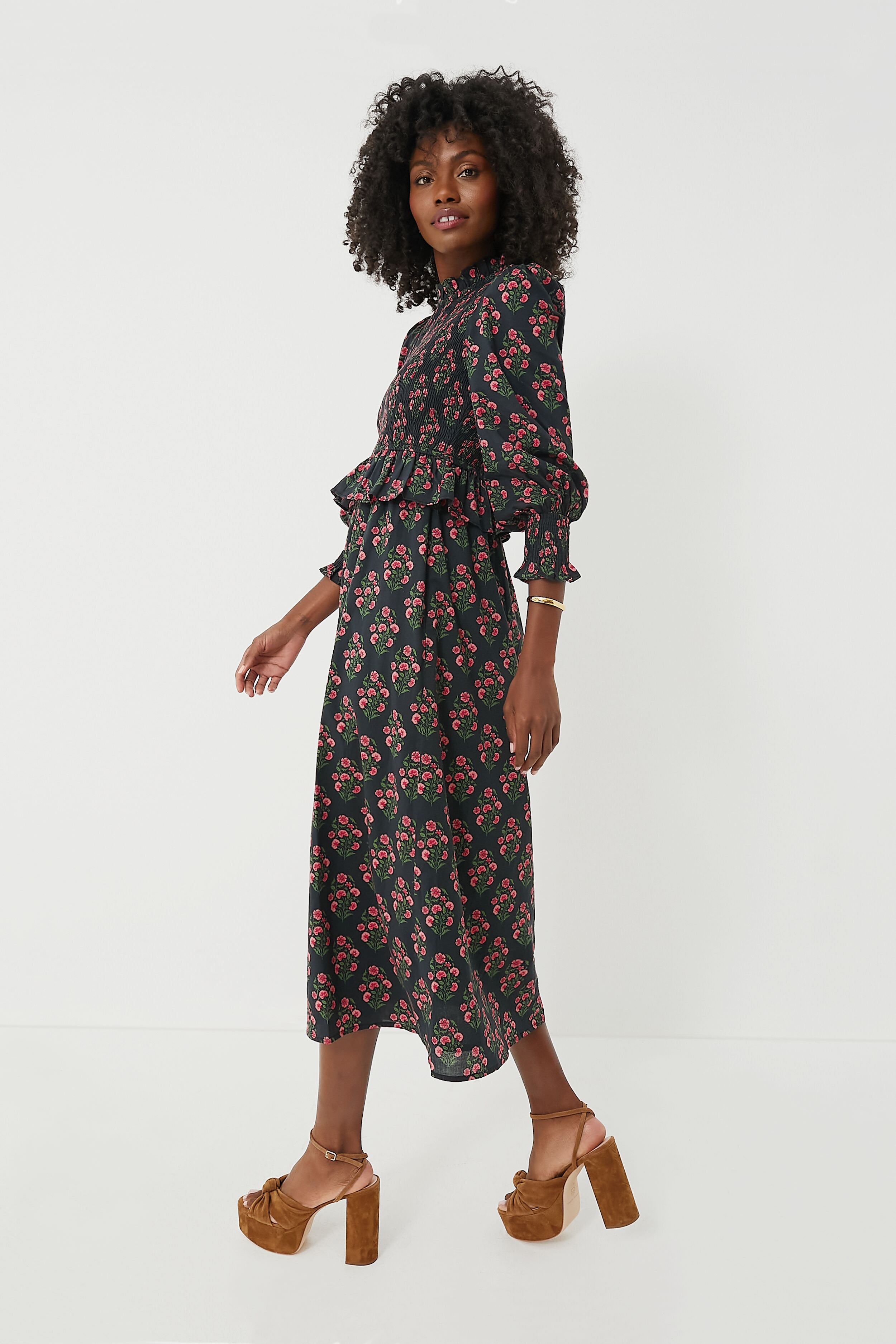 Geranium Buta Florence Dress-Charming Tale Store