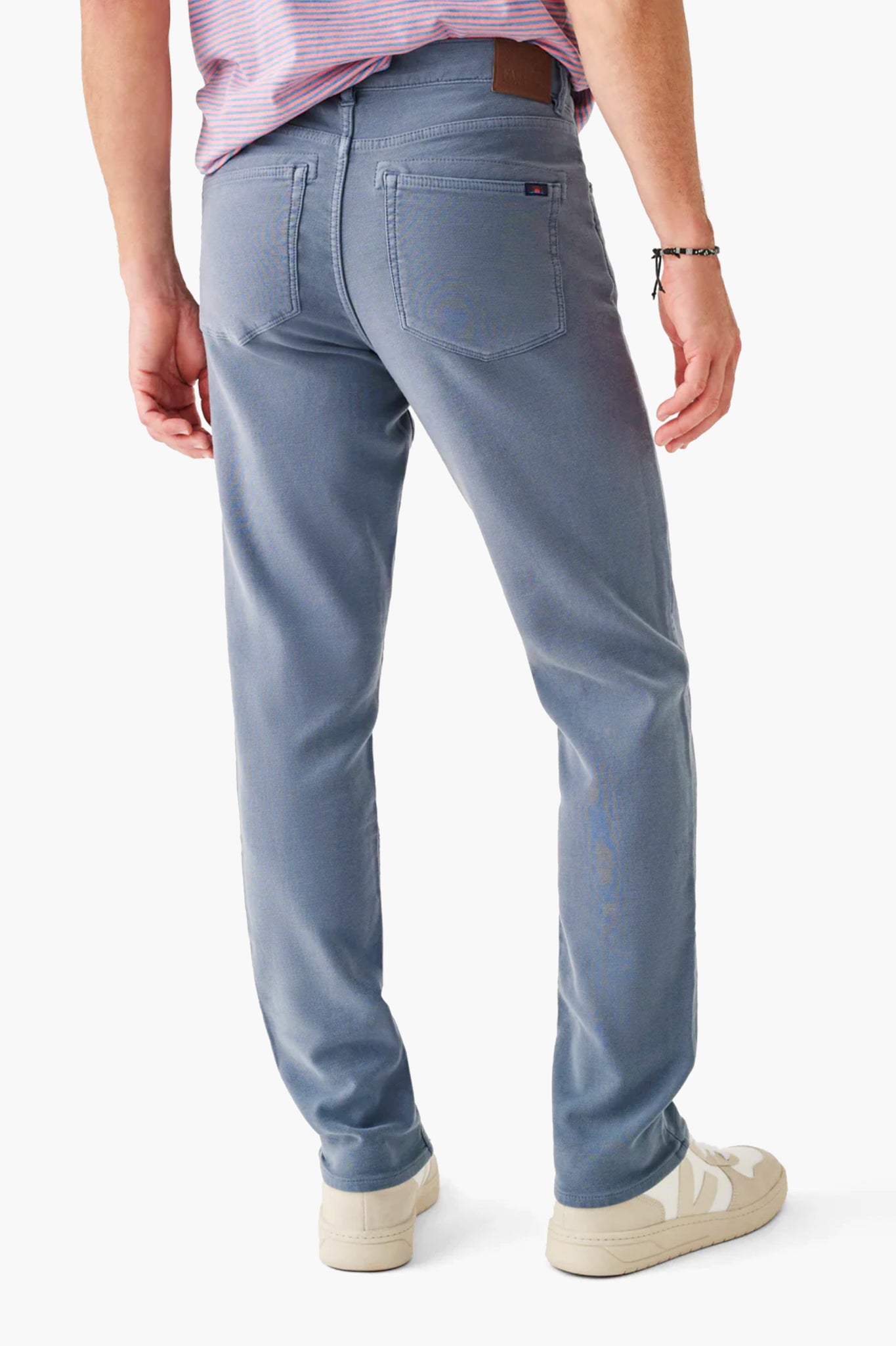 Faded Ocean Stretch Terry 5 Pocket Pant-Charming Tale Store