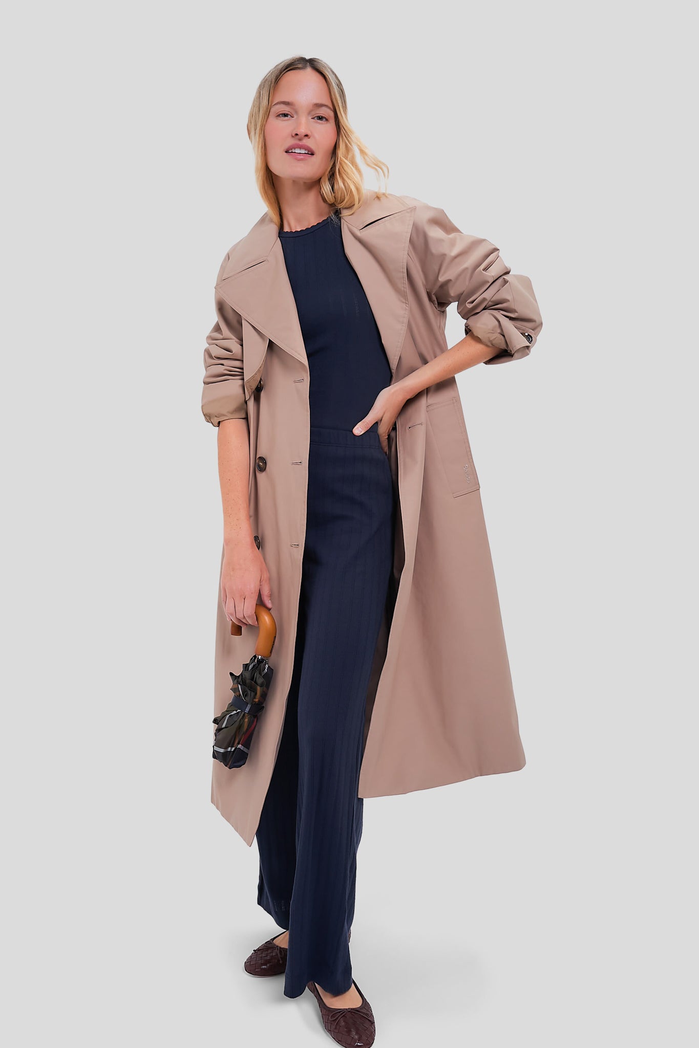 Espresso Woven Leather Leonie Flats-Charming Tale Store