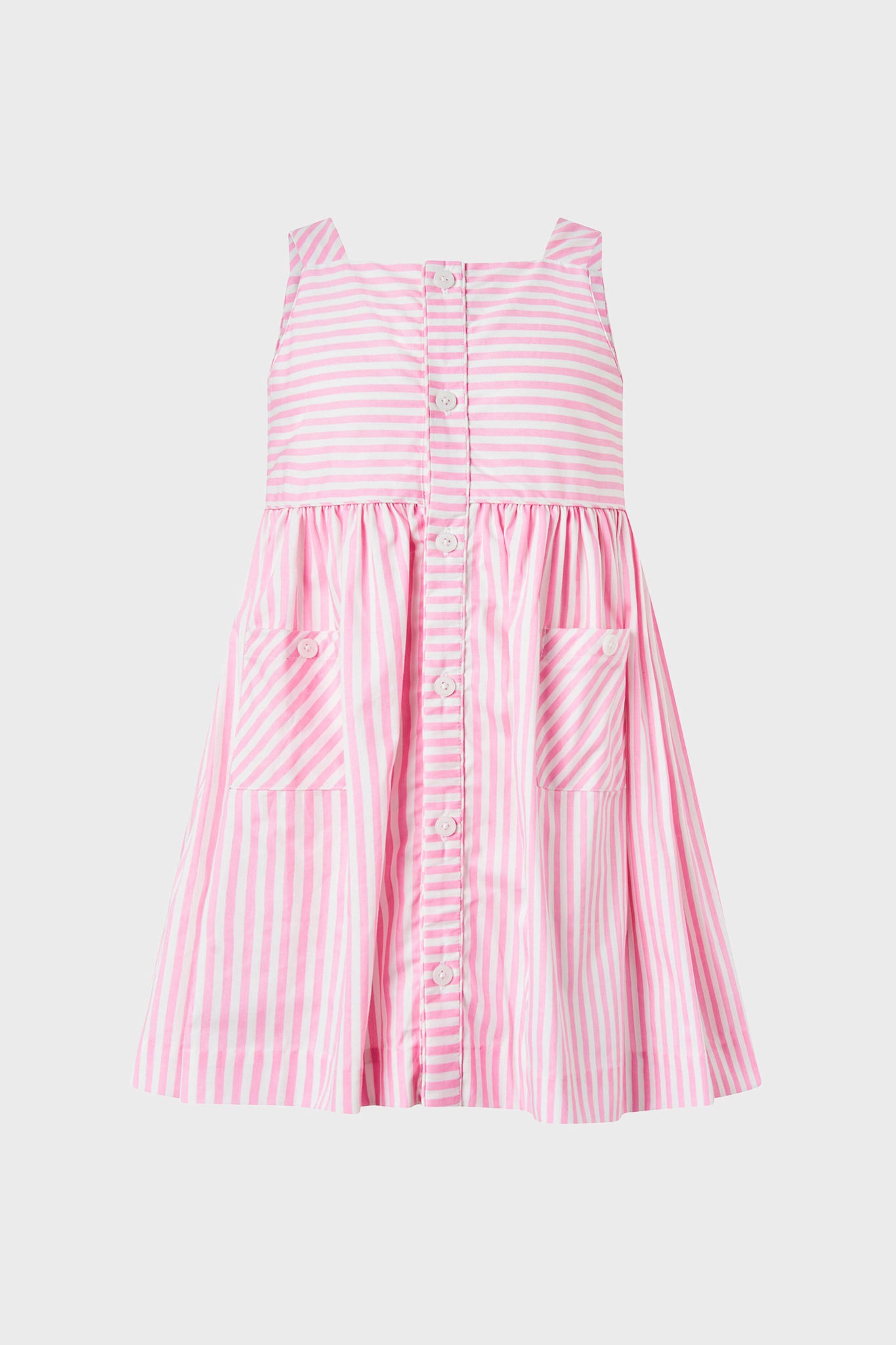 Striped Button-Front Sun Dress-Charming Tale Store