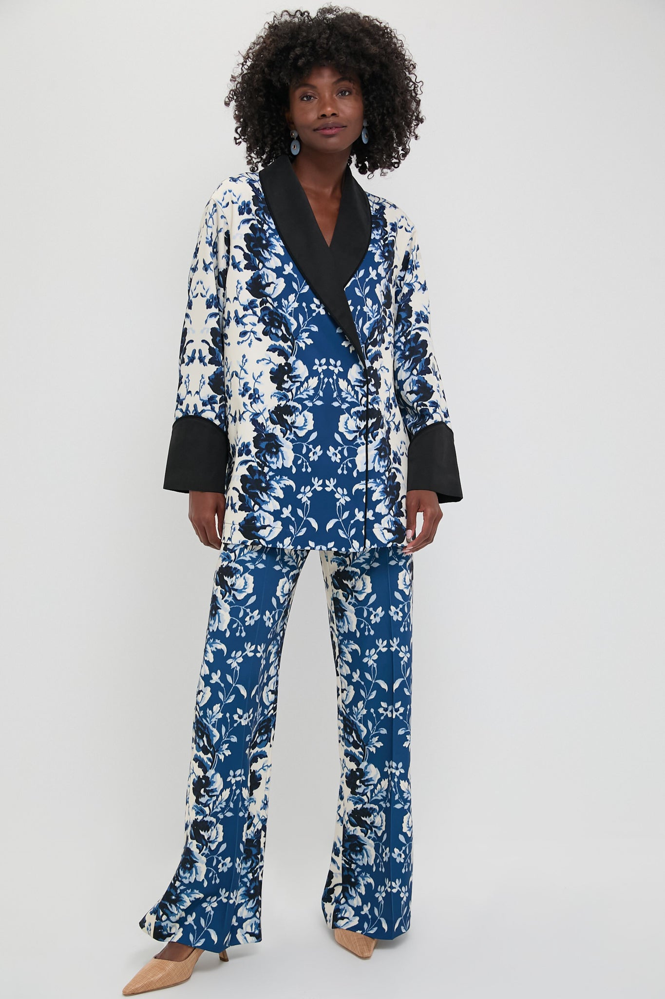 Indigo Reflection Drapey Twill Erin Pants-Charming Tale Store