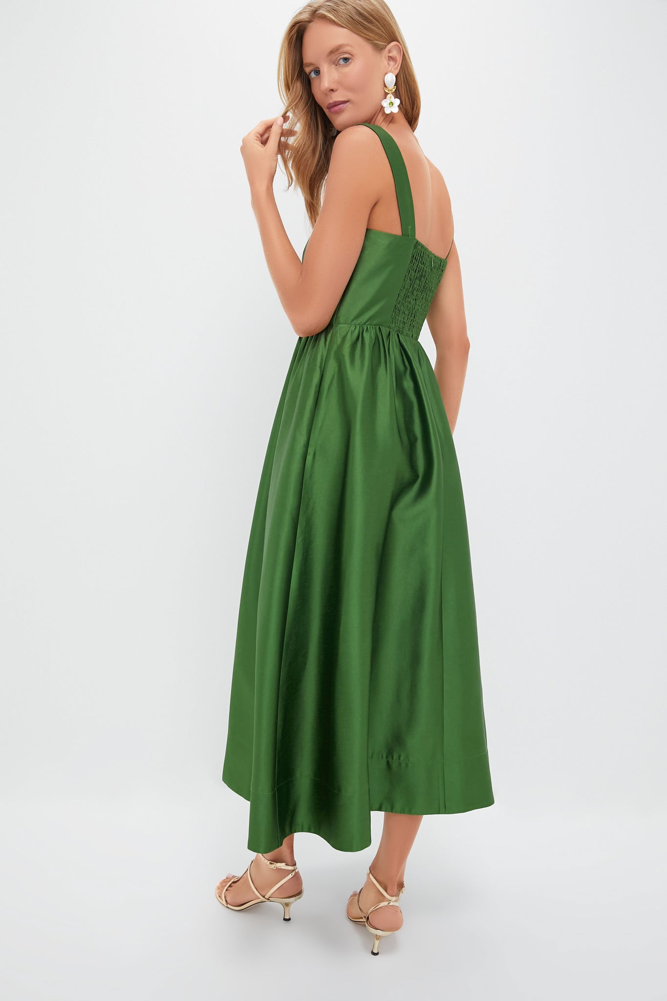 Green Dupioni Esme Dress-Charming Tale Store