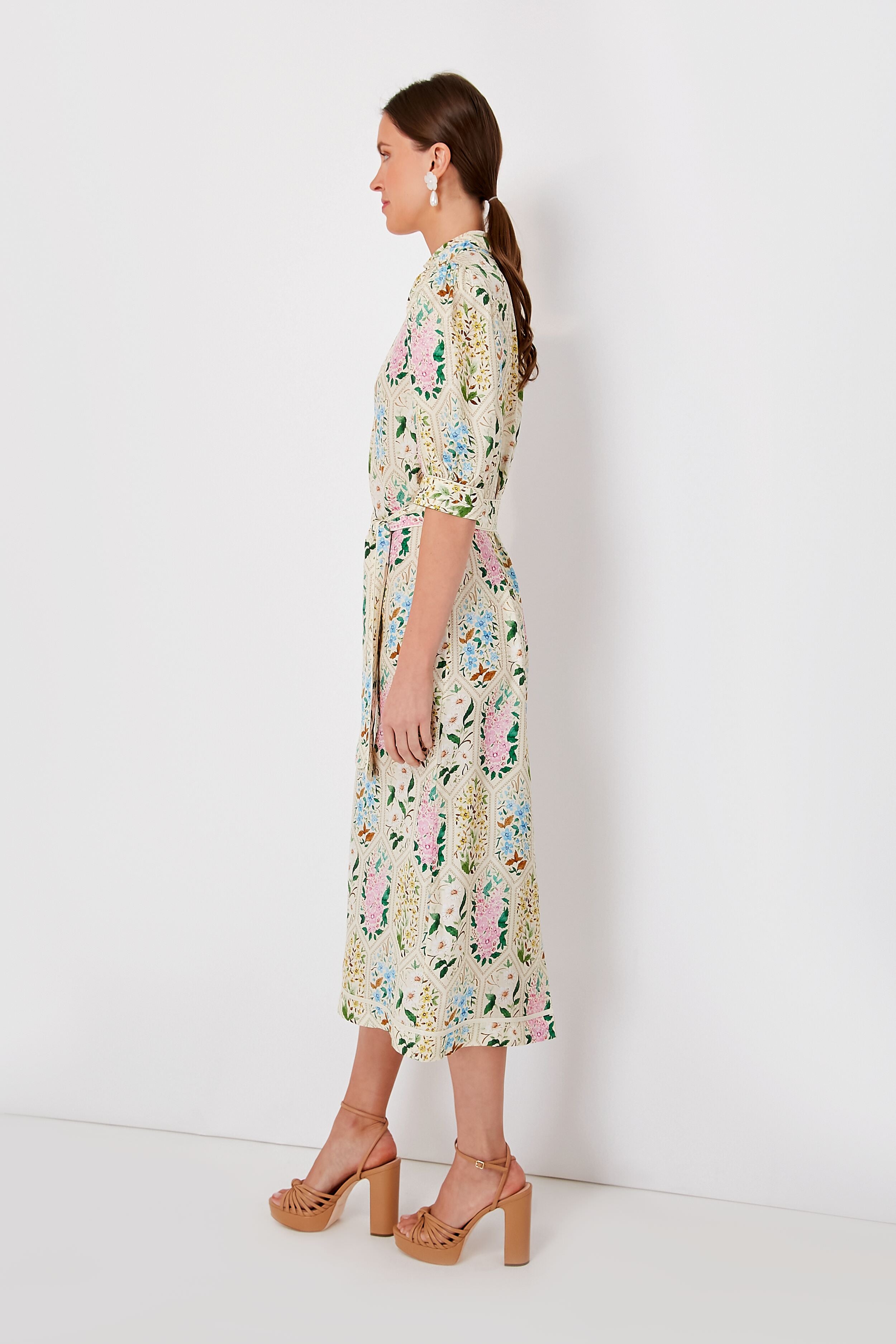 Floral Tile Langley Dress-Charming Tale Store