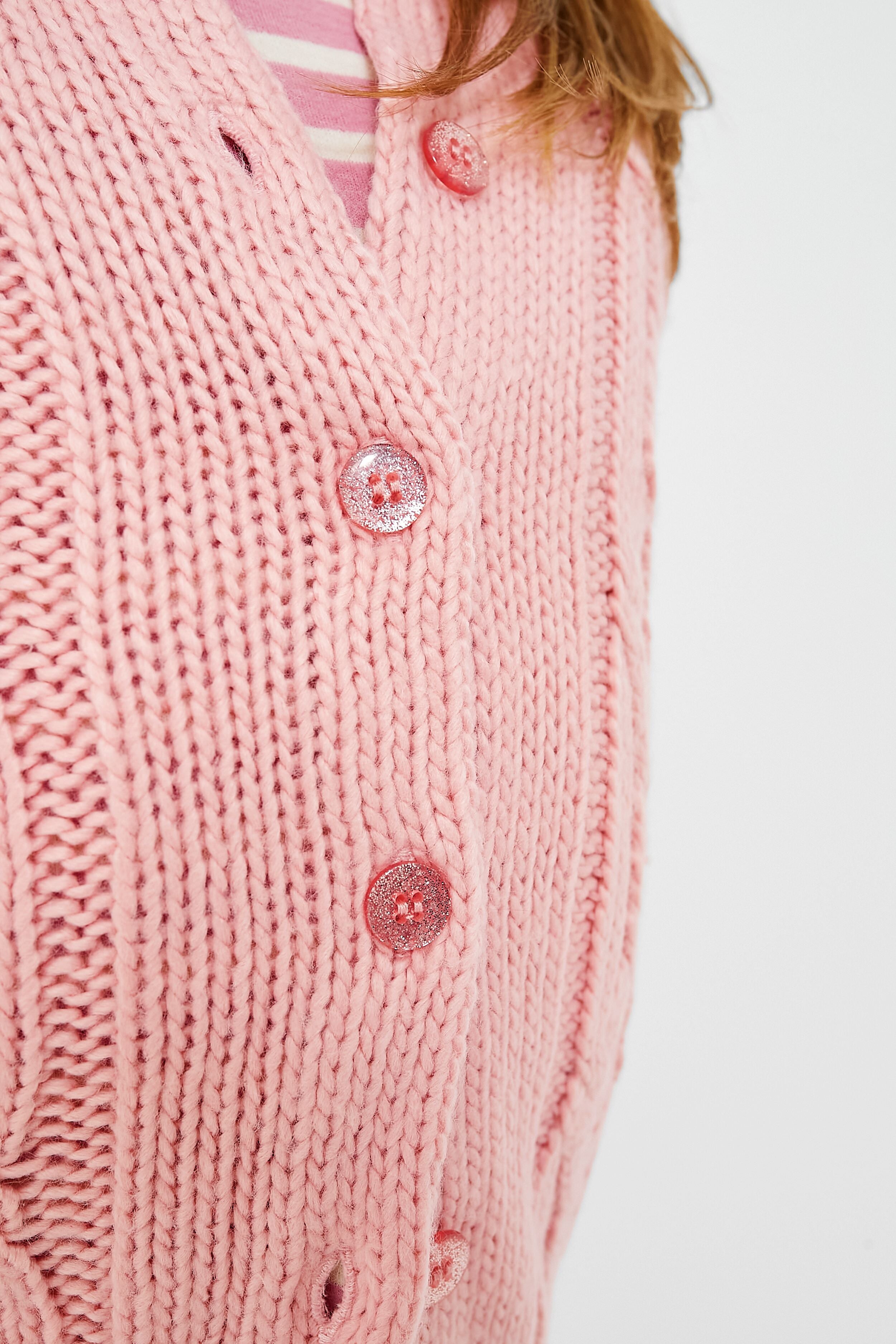 Dusty Rose Cable Constance Sweater-Charming Tale Store