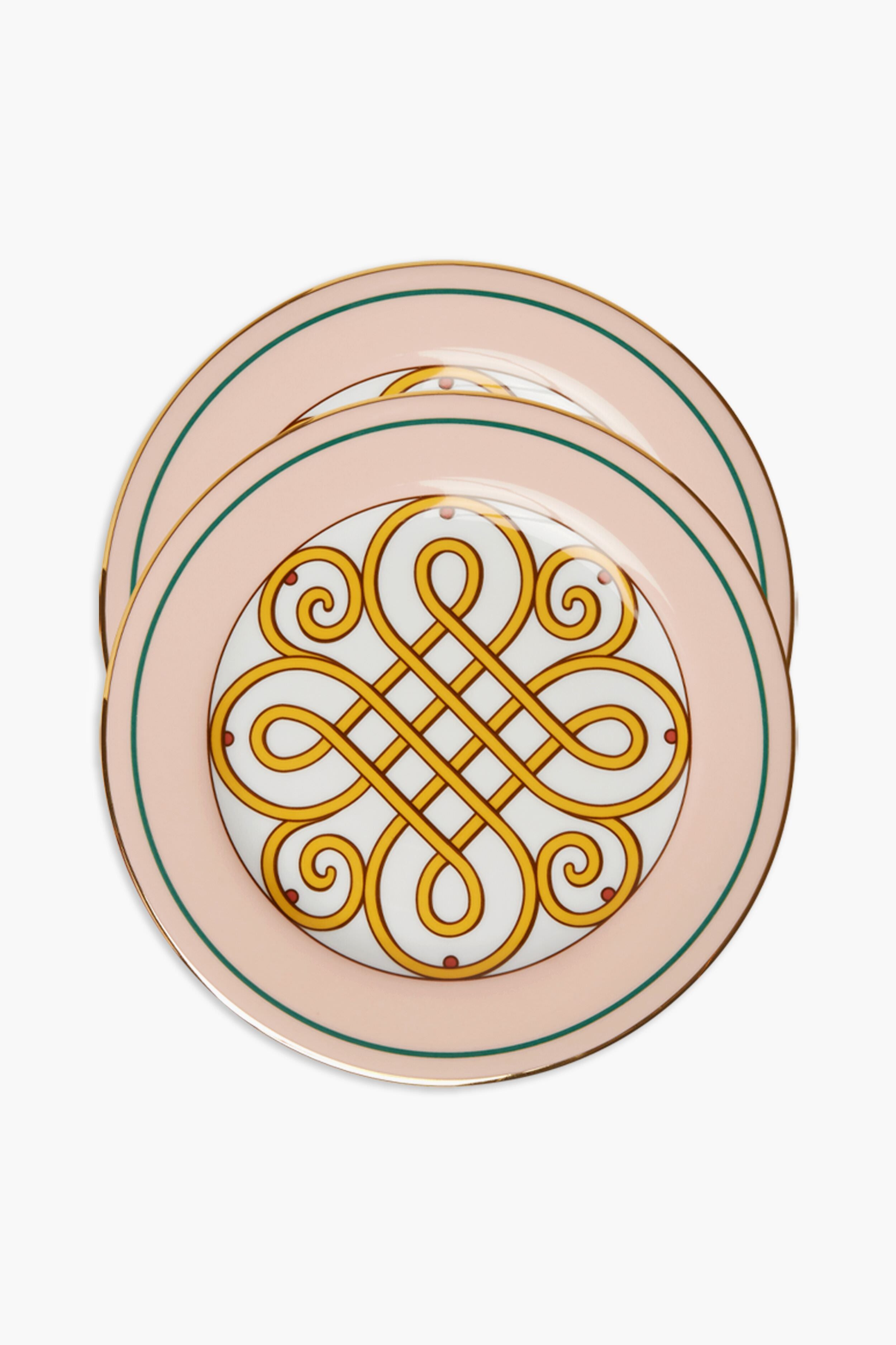 Pink Cortile Dessert Plates Set of 2-Charming Tale Store