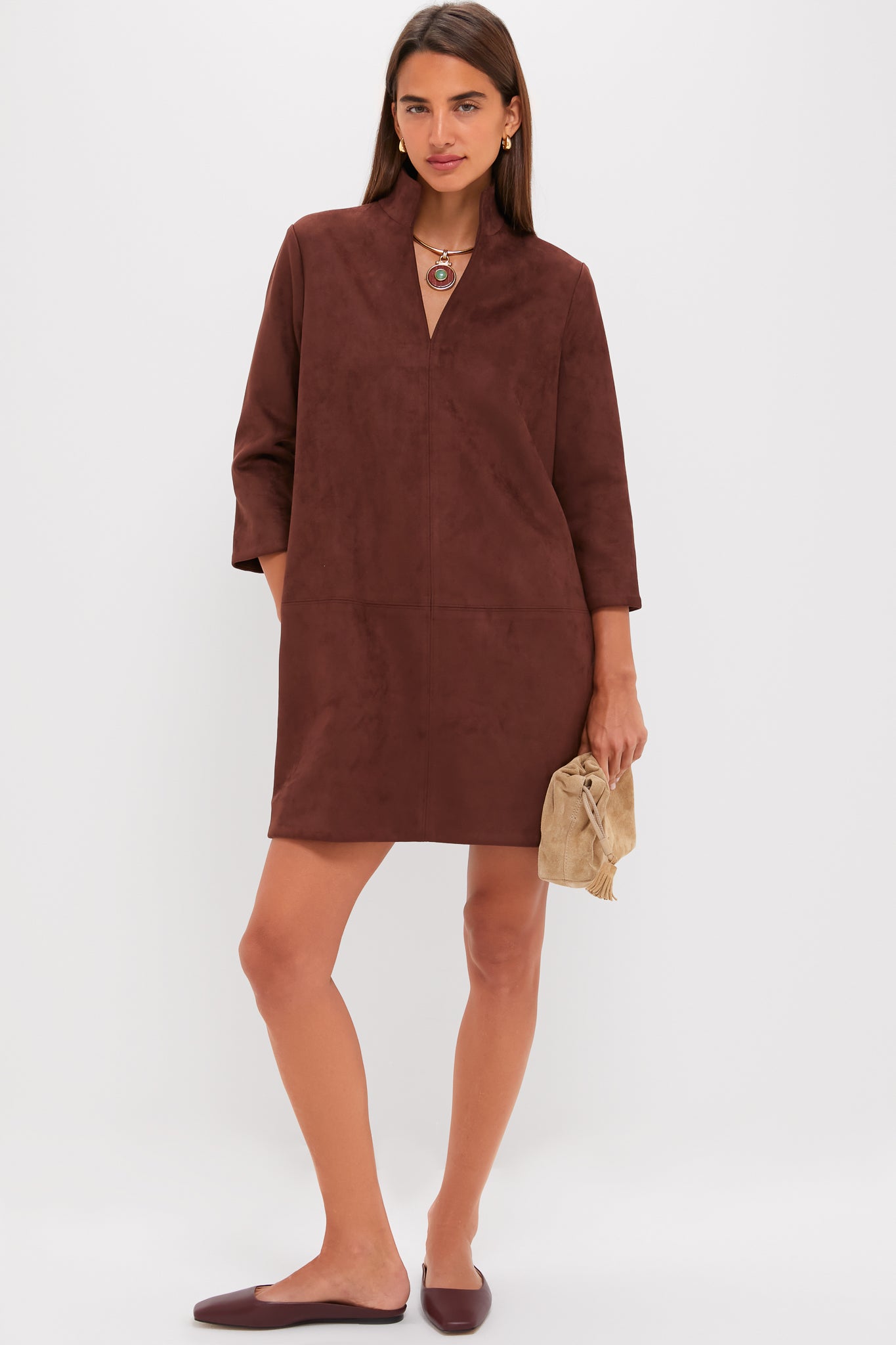 Ganache Vegan Suede Clifton Dress-Charming Tale Store