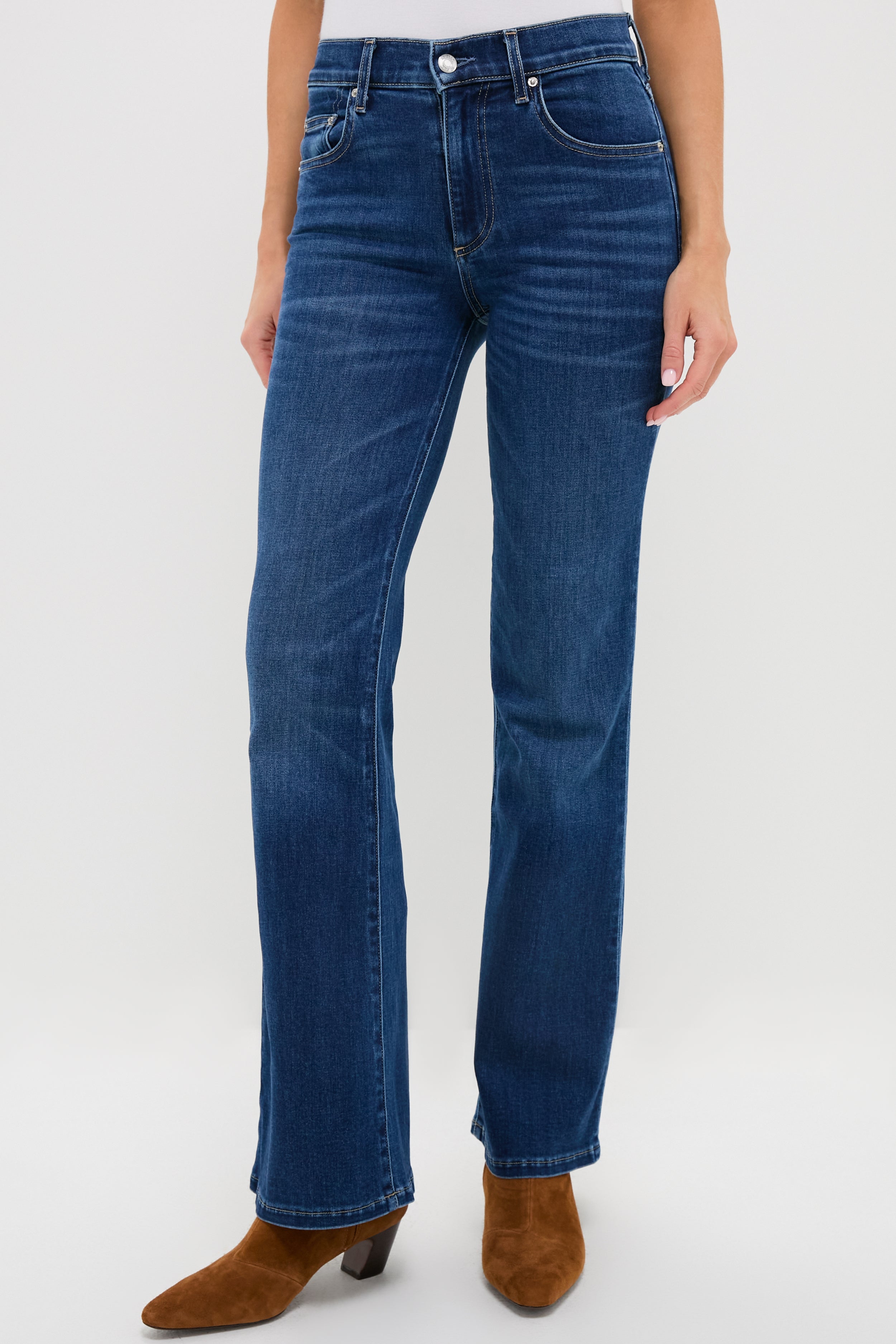 Drop in the Ocean Mid-High Rise Baby Bootcut-Charming Tale Store