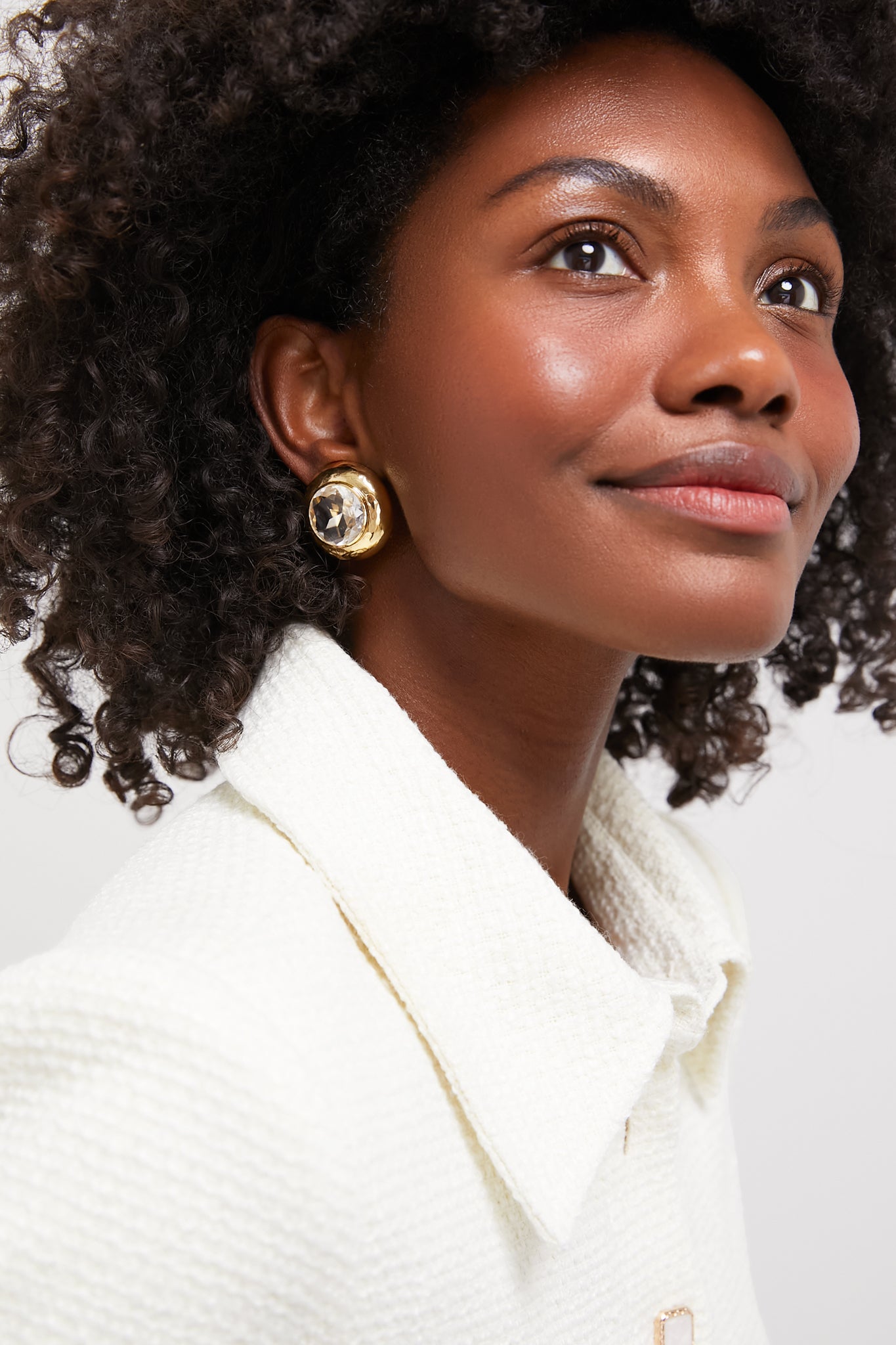 Clear Quartz Crystal Briller Earrings-Charming Tale Store