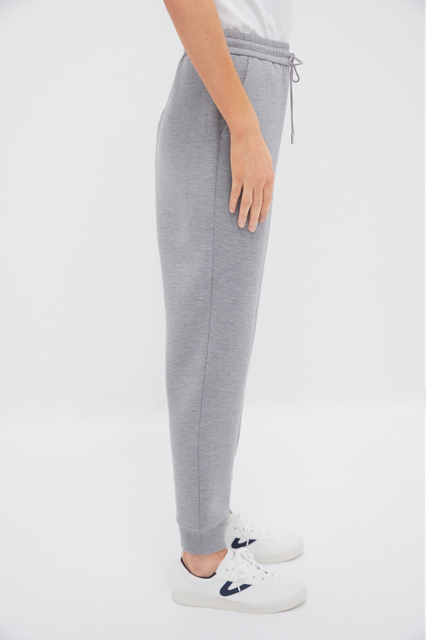 Gray Herringbone Becker Joggers-Charming Tale Store