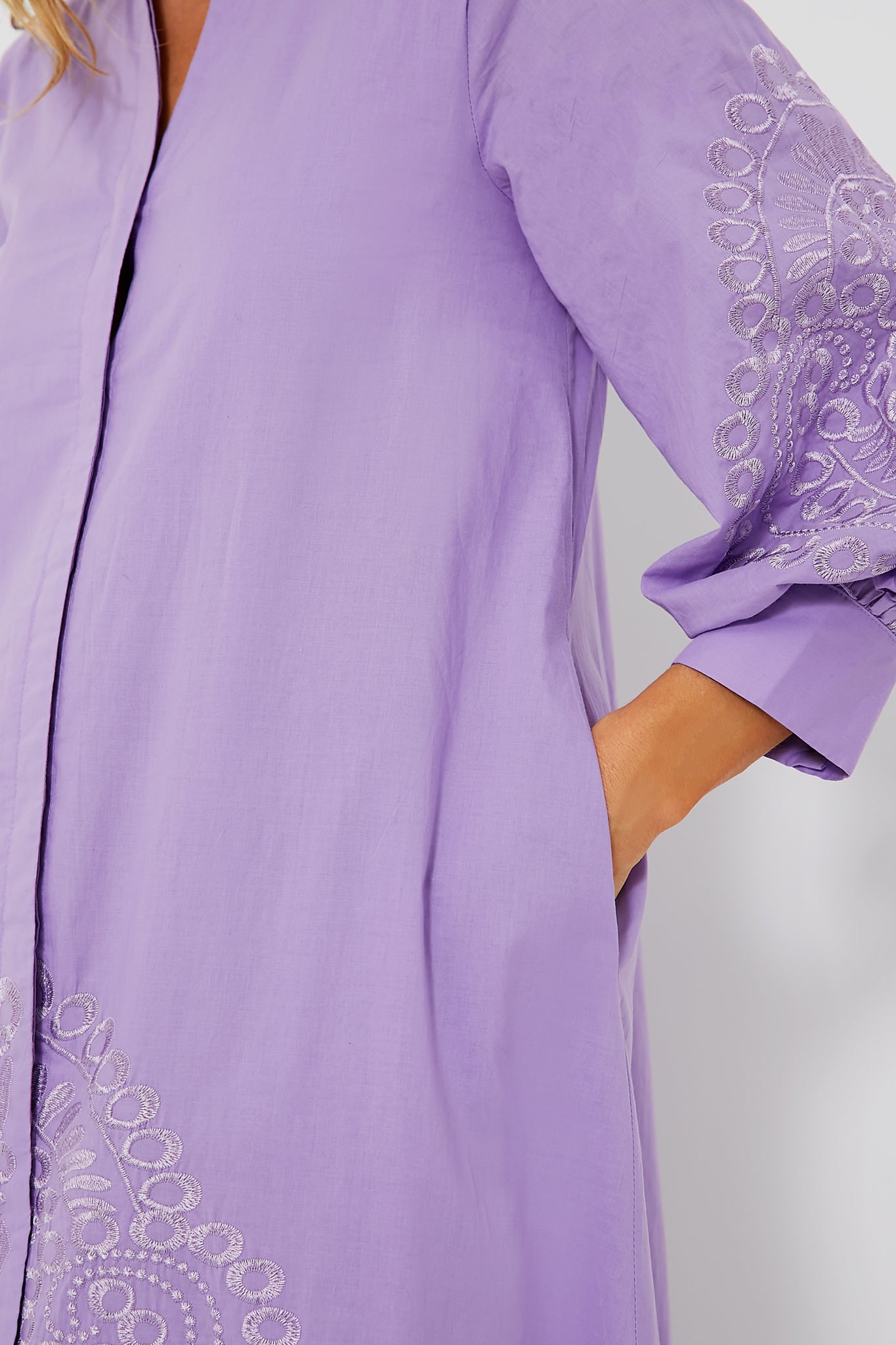 Embroidered Wisteria Caftan-Charming Tale Store