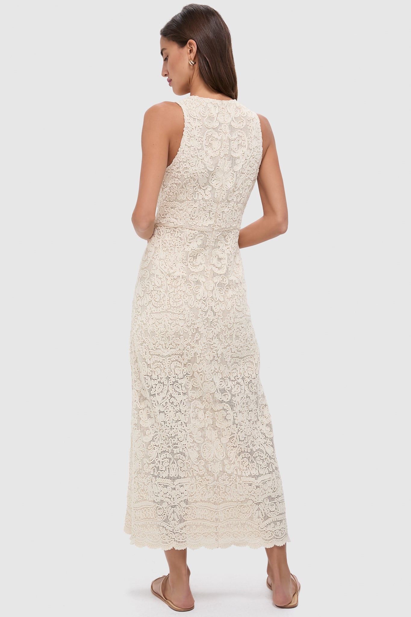 Tan Lace Leilana Dress-Charming Tale Store