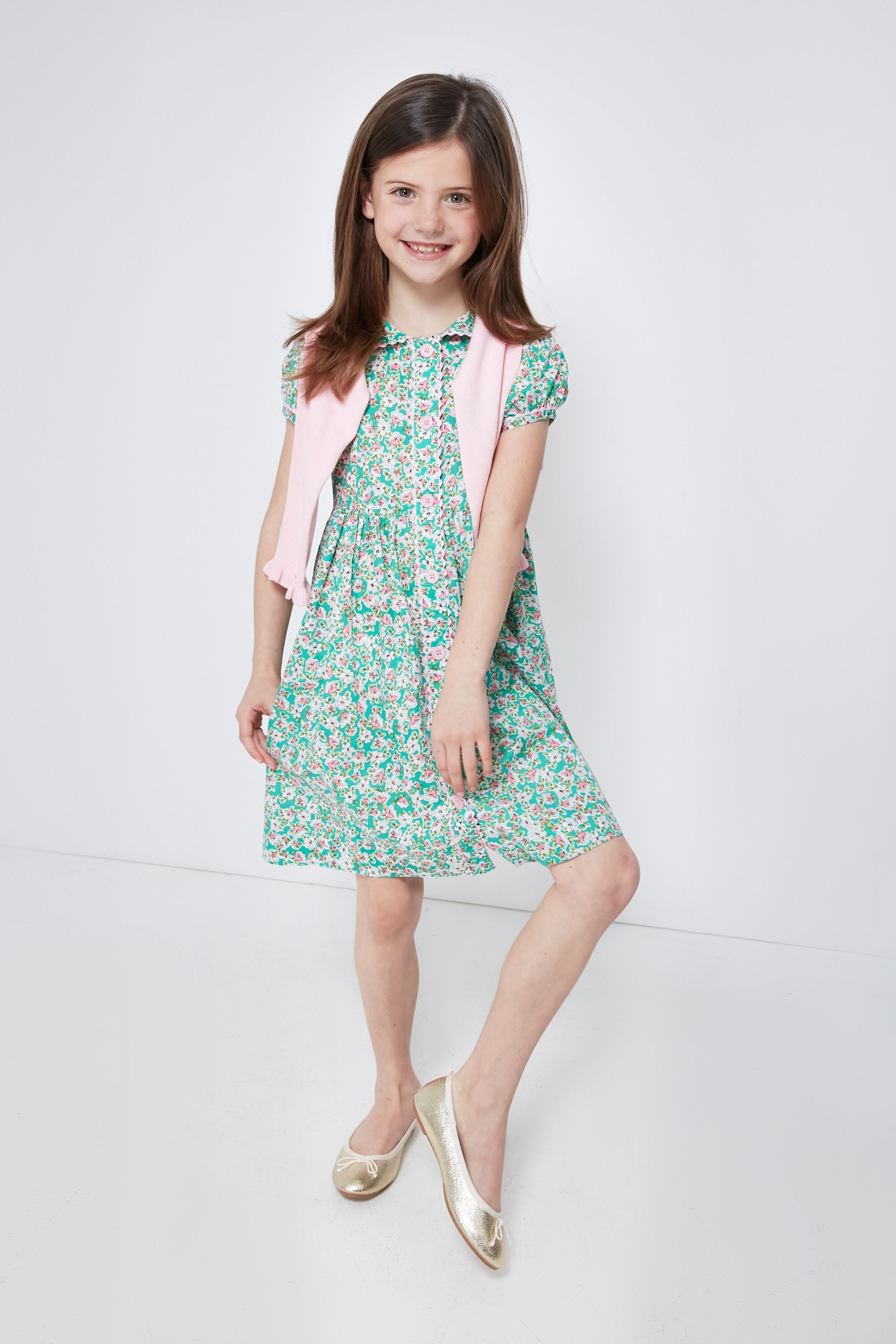 Floral Garden Button-Front Dress-Charming Tale Store