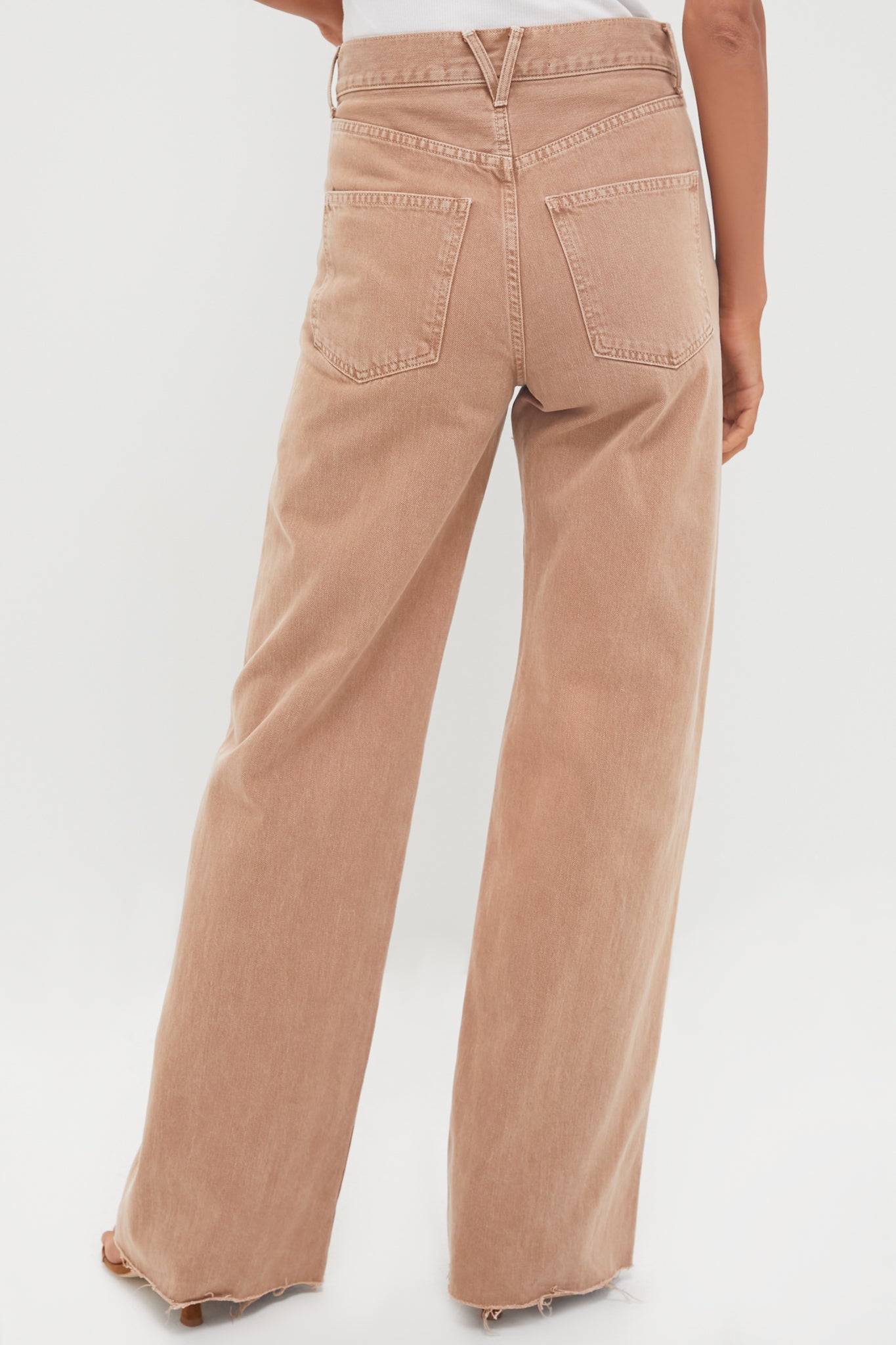 Tan Sierra Taylor High Rise Wide Leg-Charming Tale Store