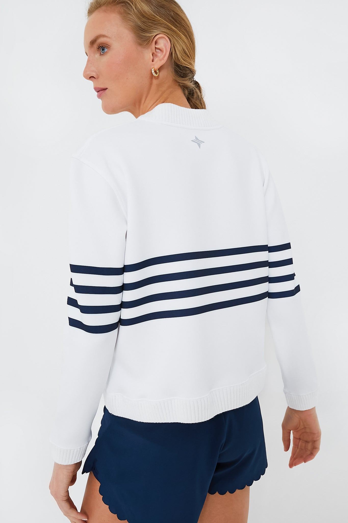 White Striped Charley Cardigan-Charming Tale Store