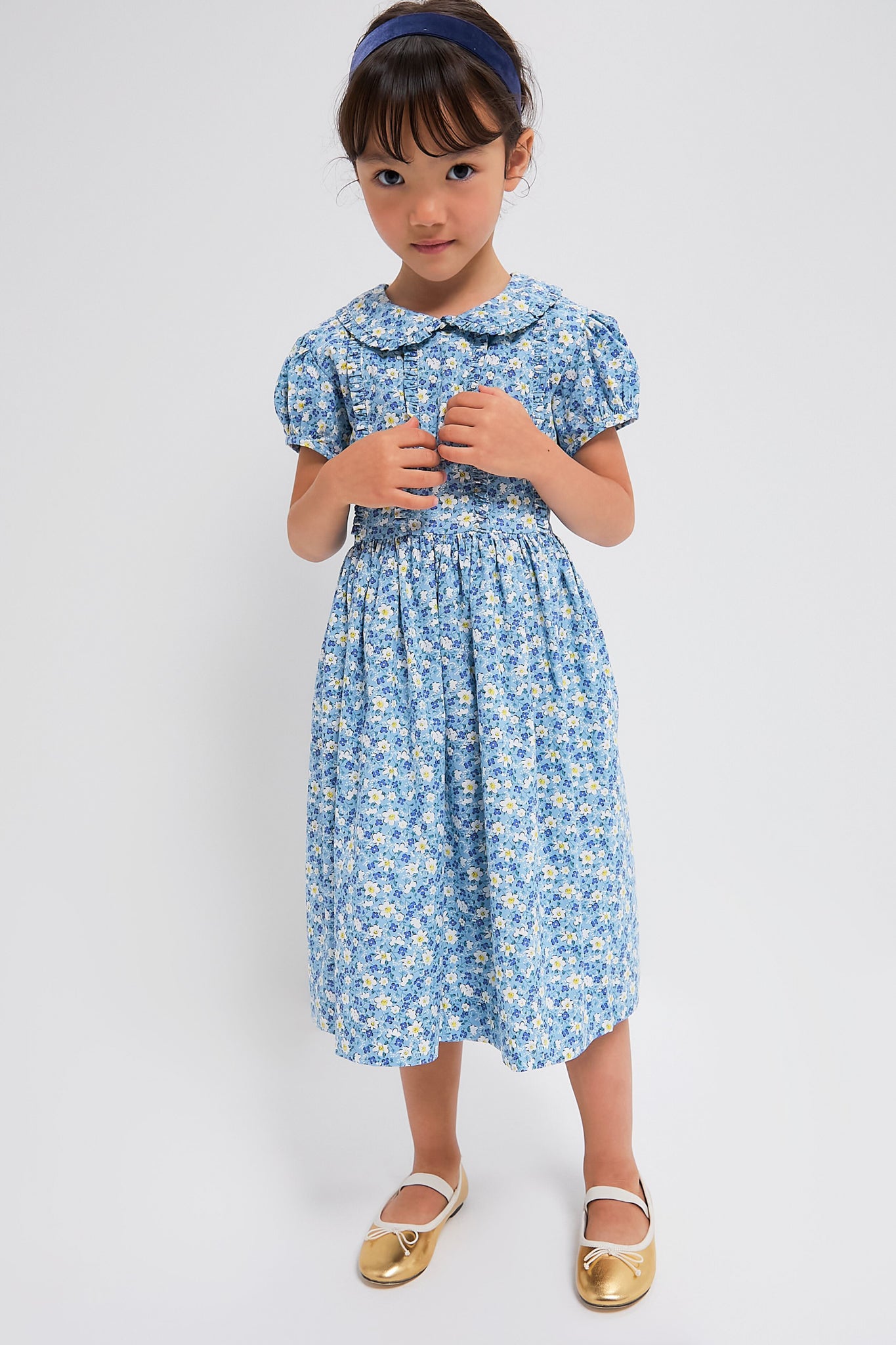 Floral Frill Front Dress-Charming Tale Store
